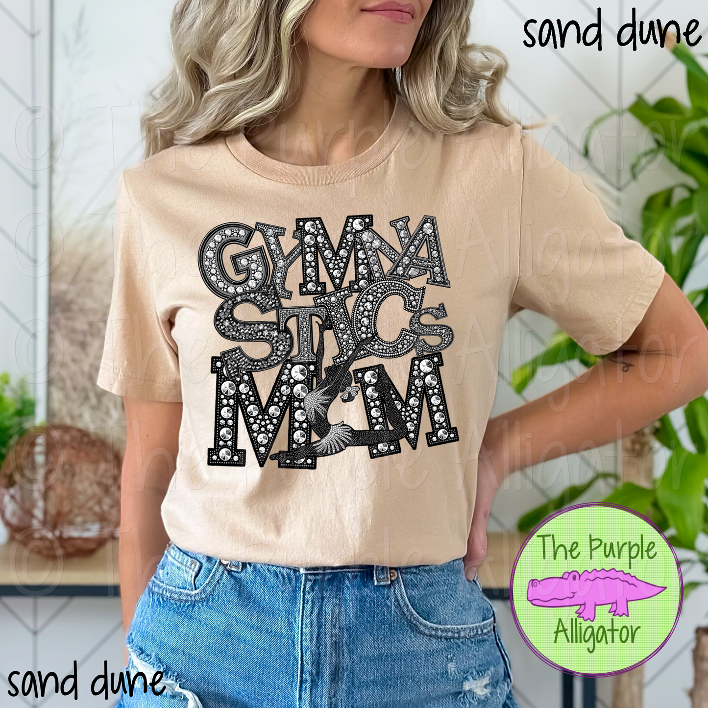 Gymnastics Mom Faux Rhinestone (d2f TED)