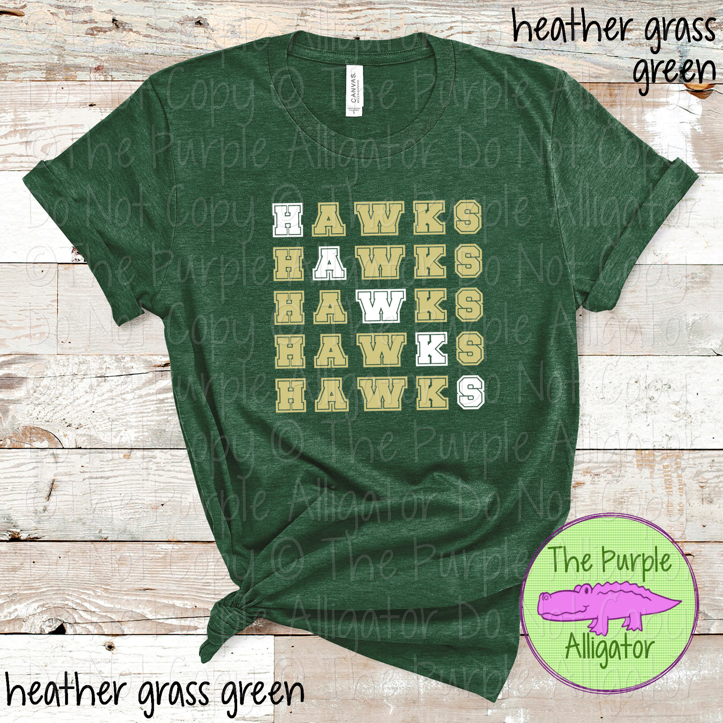 Hawks 2 Color Stack Design | Custom Spirit Wear for Teachers, Students & Fans - CHOOSE YOUR DESIGN COLORS - 0725 (d2f TPA)