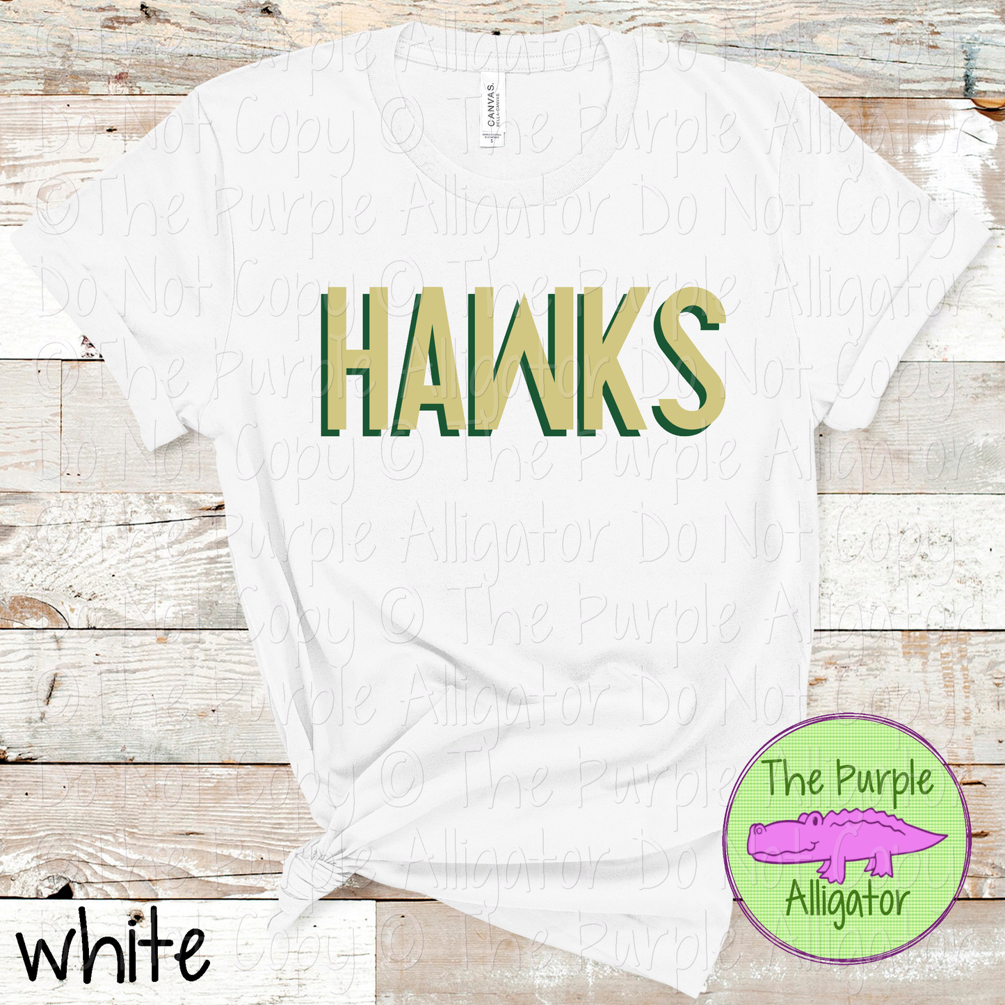 Hawks NF Two-Tone Offset Spirit Design | Bold Two-Color Offset Text Design | CHOOSE YOUR DESIGN COLORS 0825 (d2f TPA)