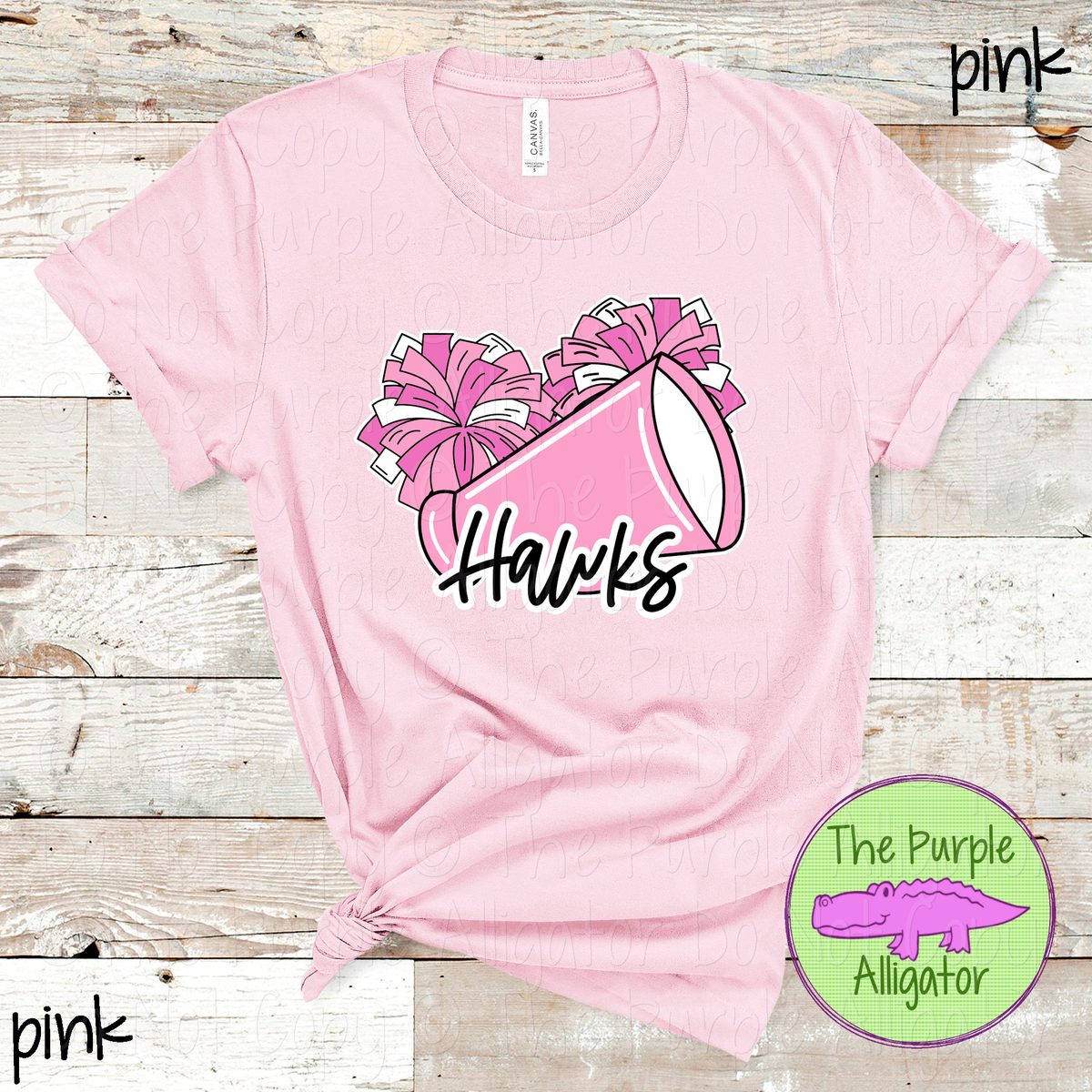 Hawks Spirit Shout Pink Out – Breast Cancer Awareness Cheer Spirit Wear 0926 TPA