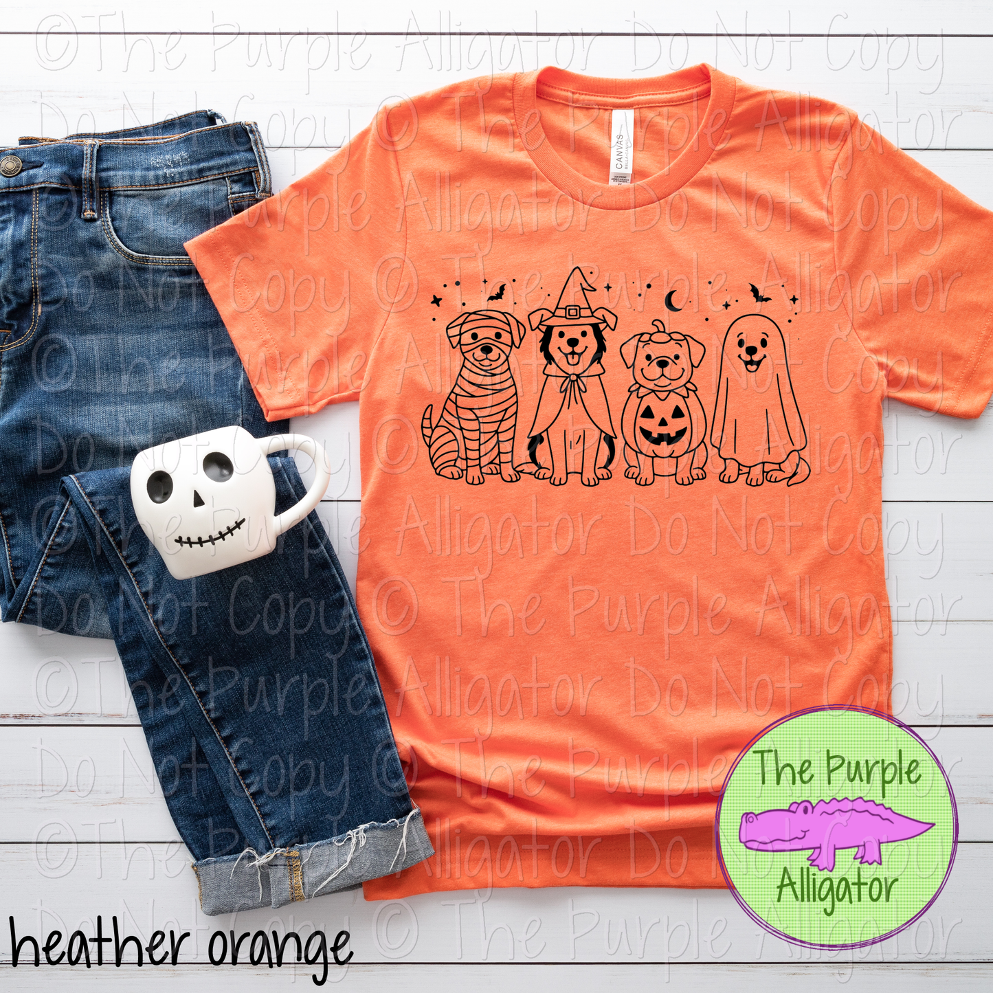 Halloween Dogs Quad – Cute Puppy Costume Halloween Shirt 0825 (d2f OBD)