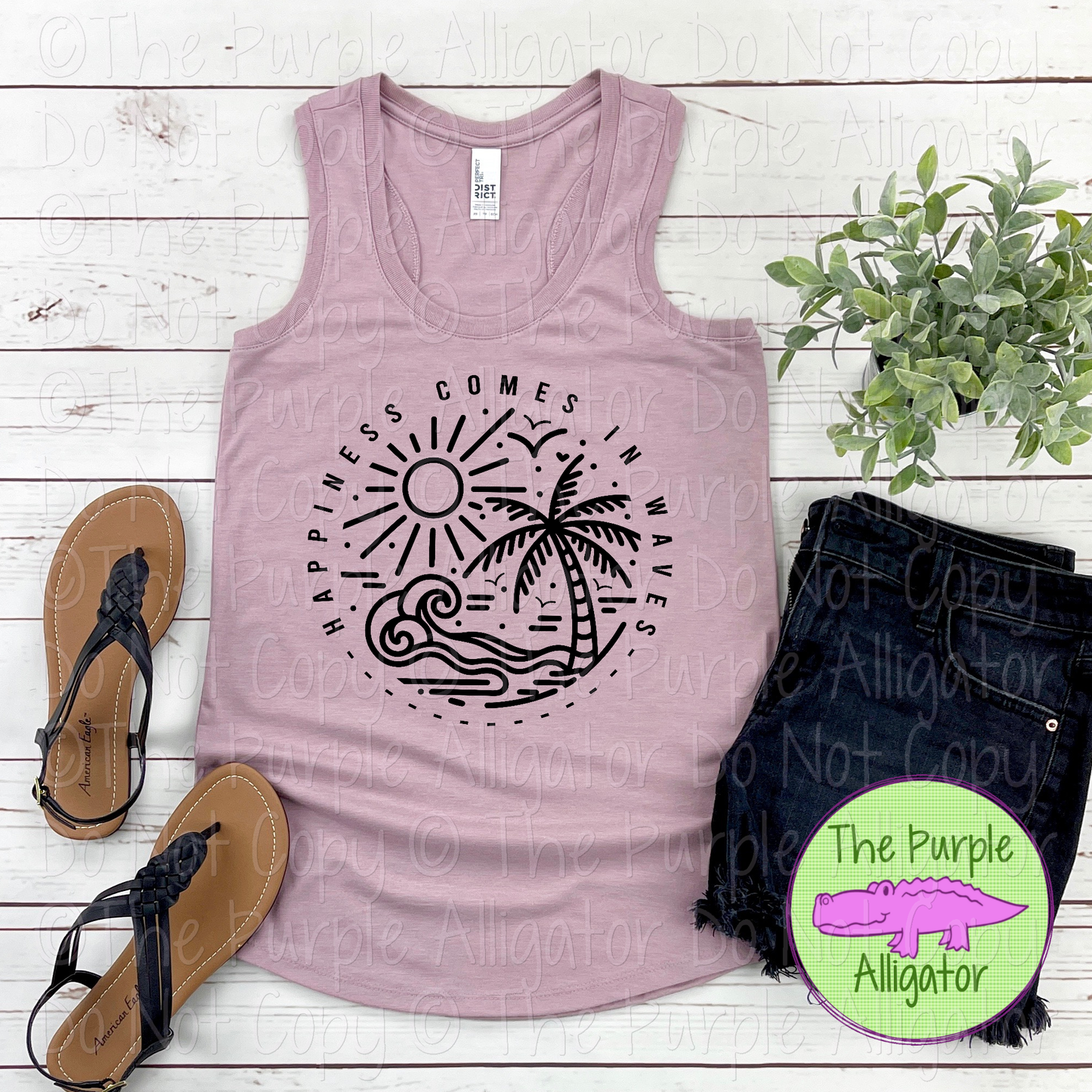 Happiness Comes in Waves - Pick Your Design Color - 0325 (d2f TCCF)