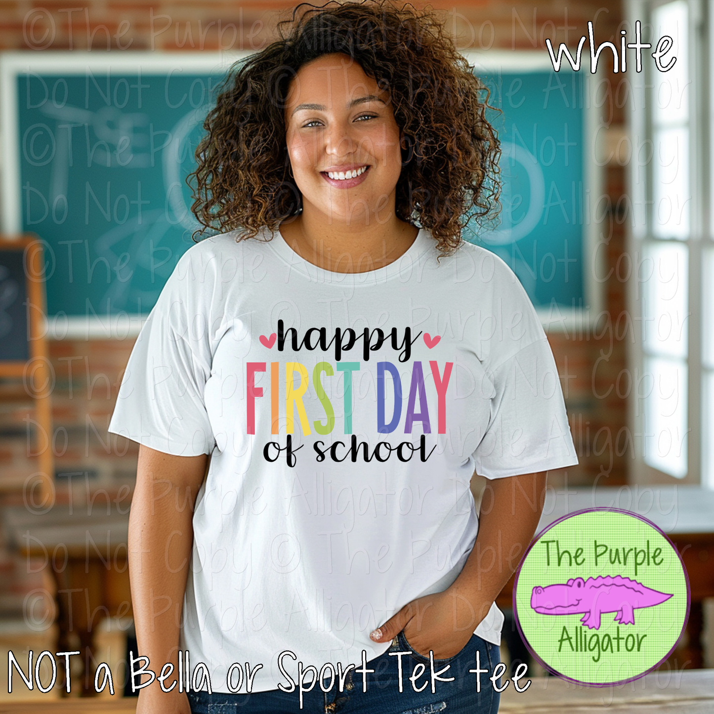 Happy First Day of School Teacher Tee – Colorful Back to School Teacher Shirt 0424 AMD