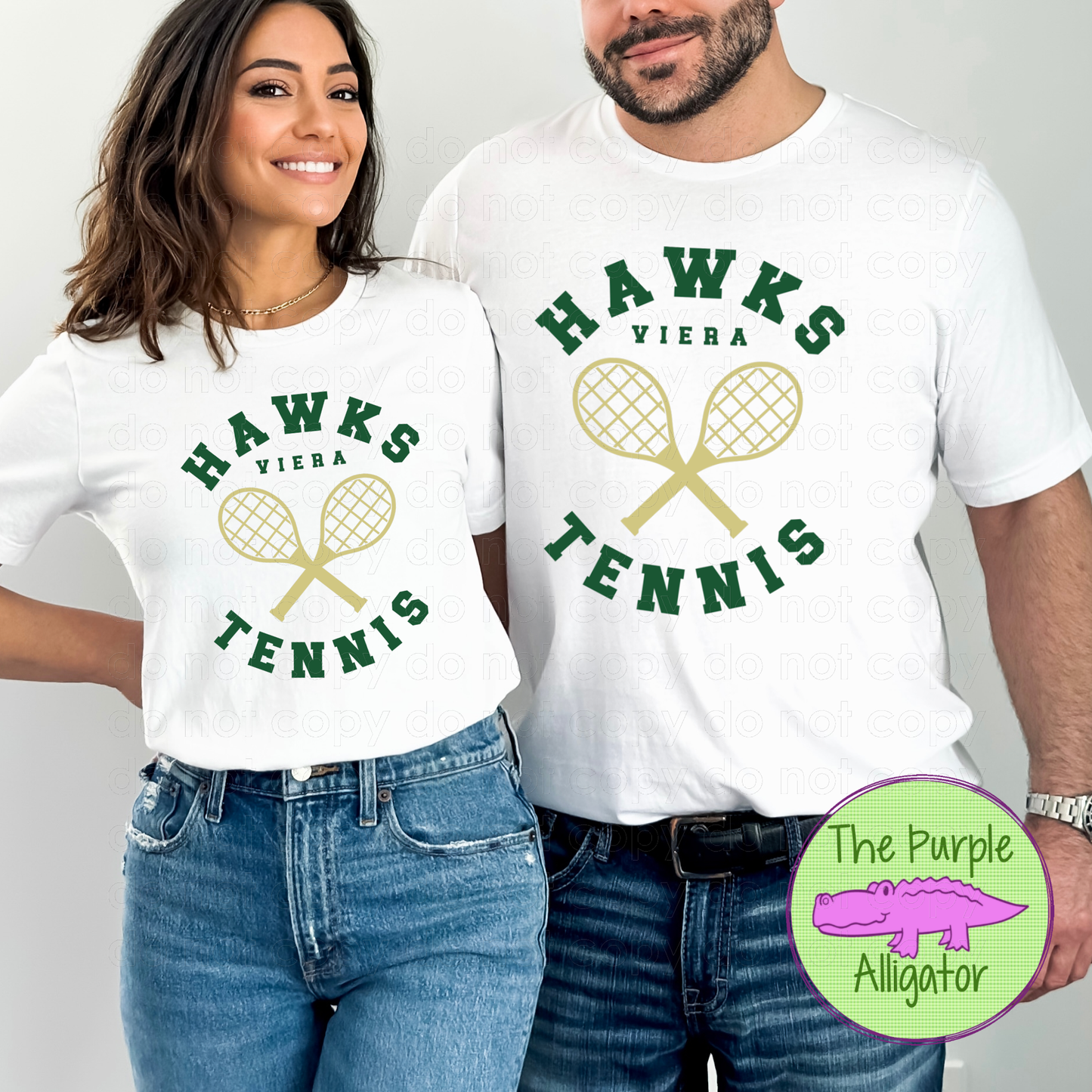 Hawks Tennis SC0020 Mascot School Spirit - CHOOSE YOUR DESIGN COLORS (d2f TPA)