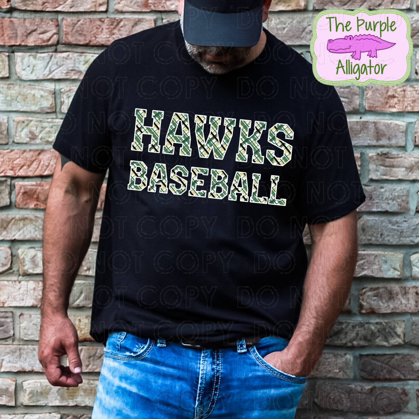Hawks Baseball Preppy Plaid (d2f TPA)