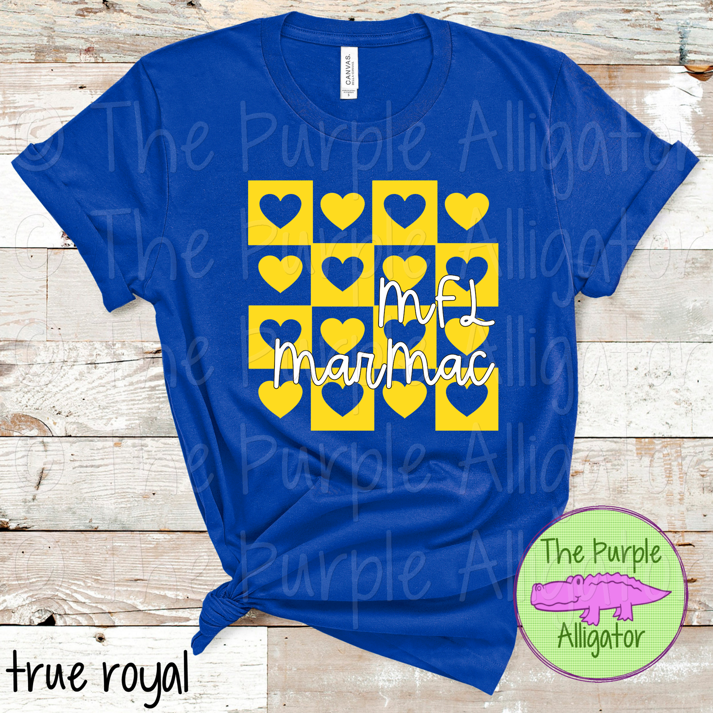 MFL MarMac Heart Checkerboard School Spirit - CHOOSE YOUR DESIGN COLOR 0924 (d2f TPA)