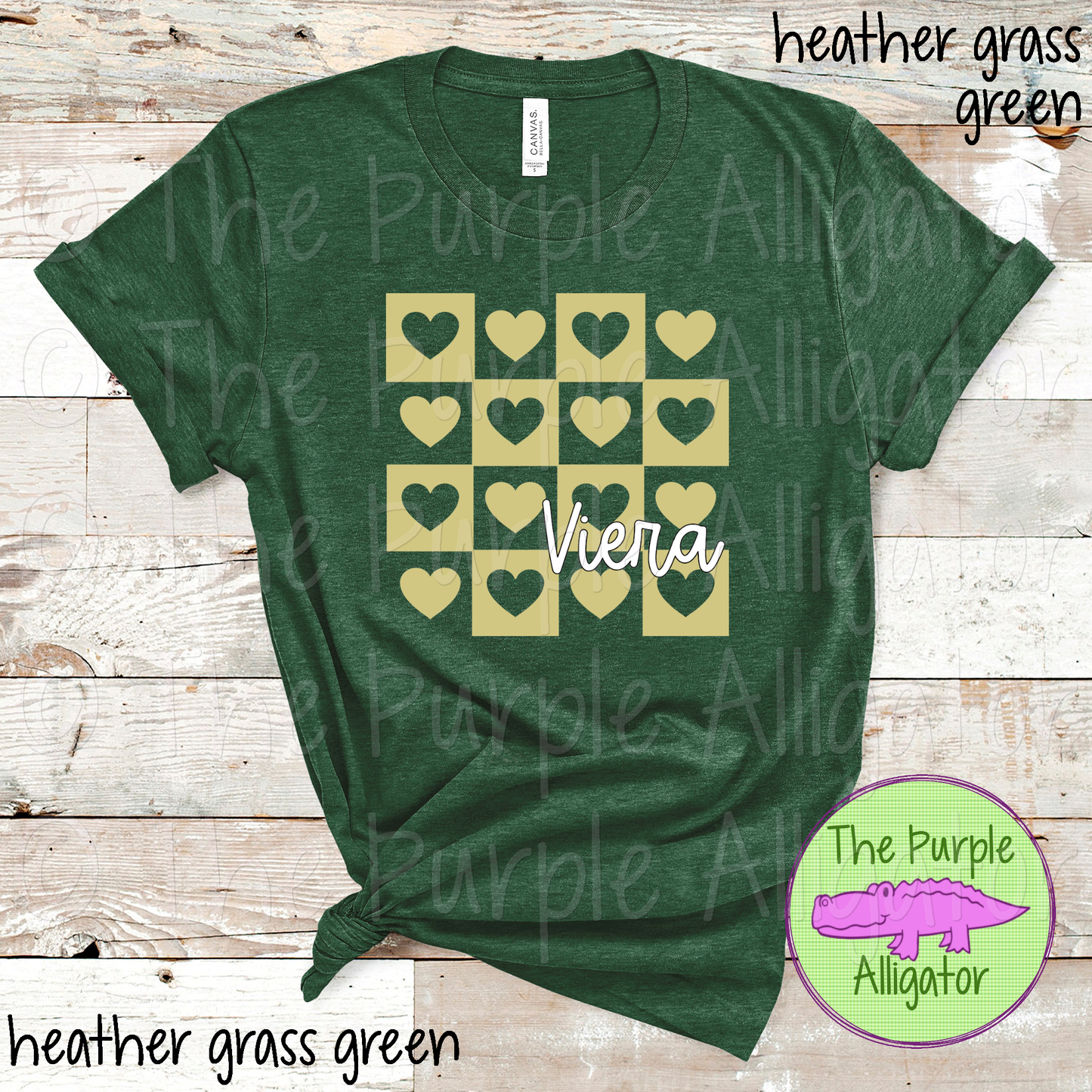 Viera Heart Checkerboard School Spirit - CHOOSE YOUR DESIGN COLOR 0924 (d2f TPA)