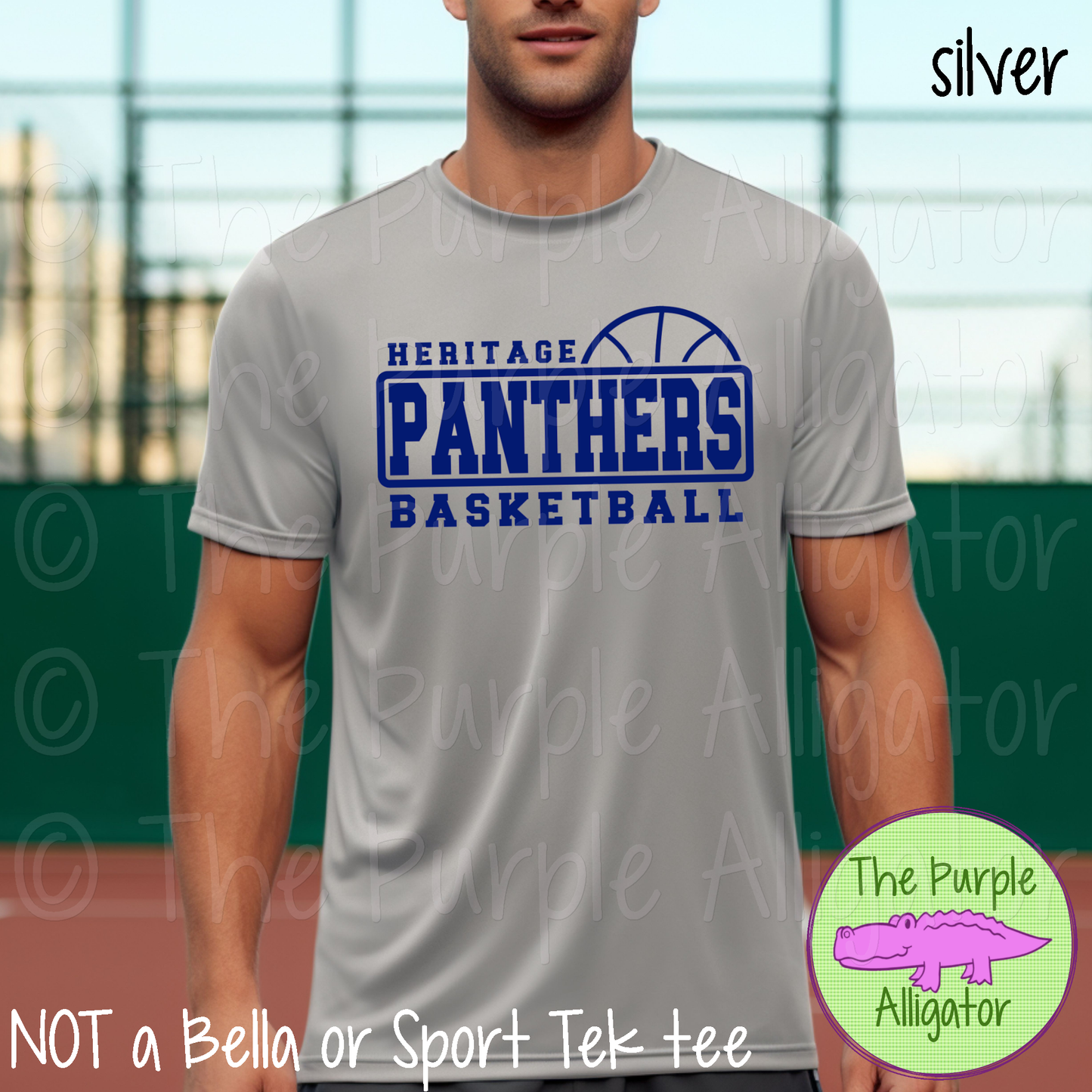 Heritage Panthers Basketball SC9 Mascot School Spirit - CHOOSE YOUR DESIGN COLOR (d2f TPA)