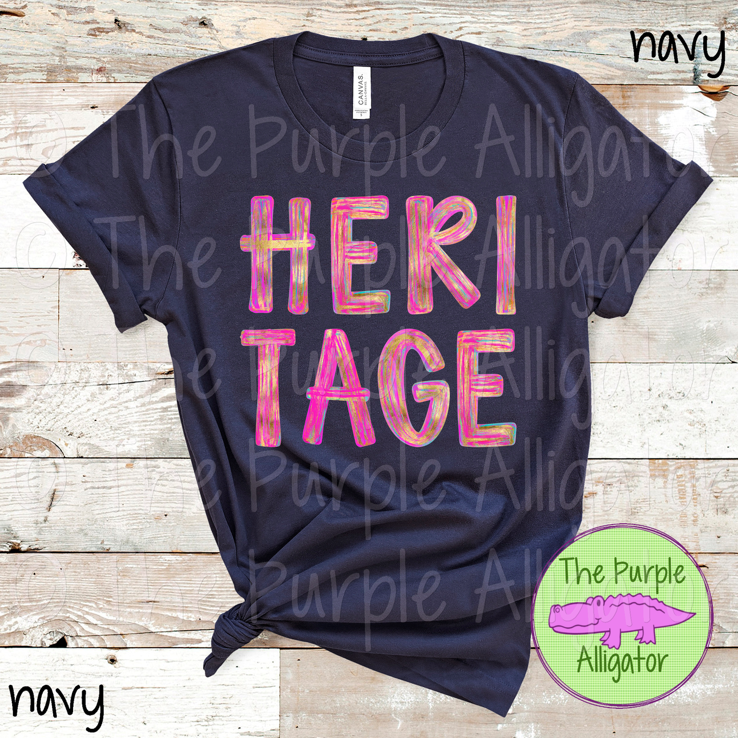 Heritage AJ Gold Distressed Gold Brush School Spirit Design 0924 (d2f TPA)