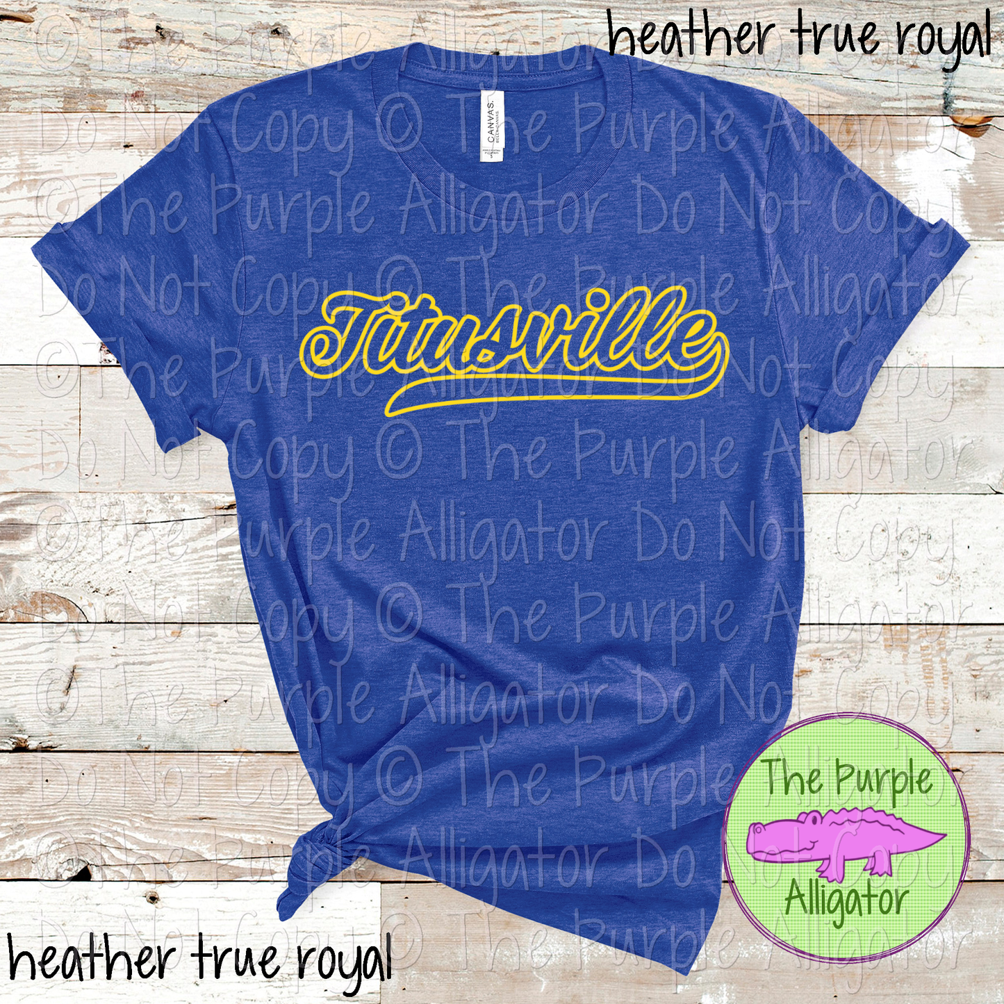 Titusville Hollow Swash School Spirit Wear Team Swag - CHOOSE YOUR DESIGN COLOR - 0625 (d2f TPA)
