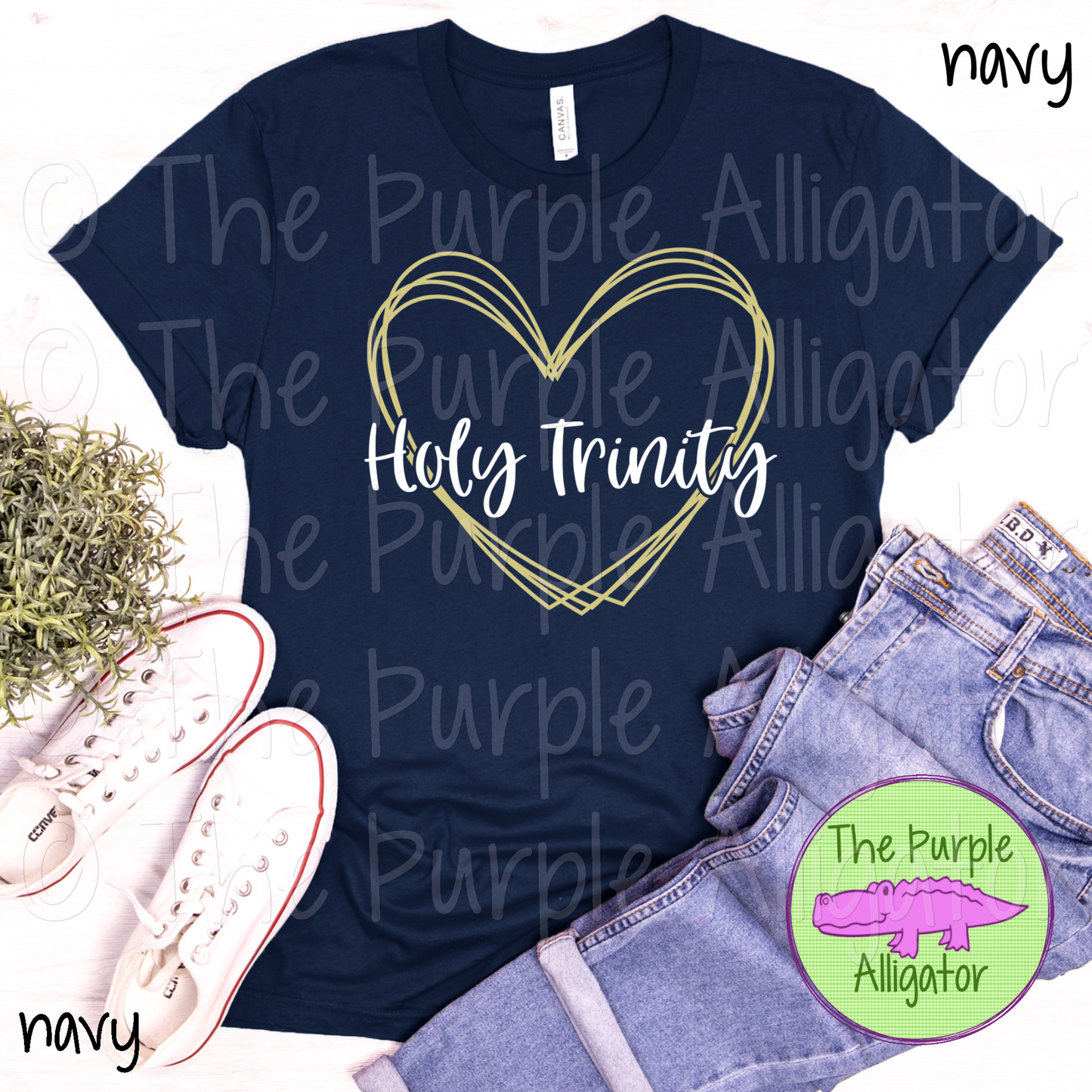 Holy Trinity Heart Frame School Spirit CHOOSE YOUR DESIGN COLORS (d2f TPA)