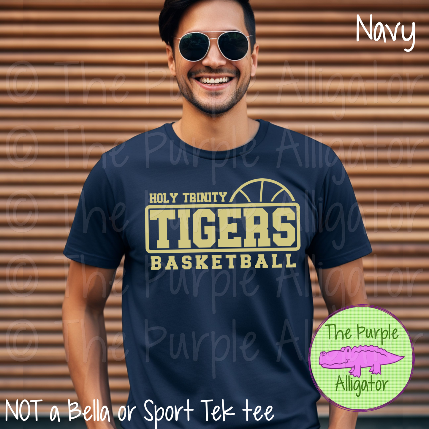 Holy Trinity Tigers Basketball SC9 Mascot School Spirit - CHOOSE YOUR DESIGN COLOR (d2f TPA)