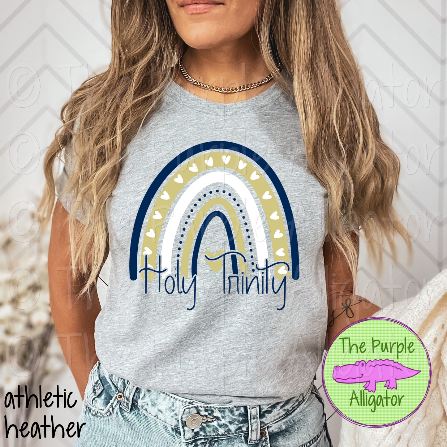 Holy Trinity Boho Rainbow | 3-Color School Rainbow Spirit Wear Design 0824 (d2f TPA)