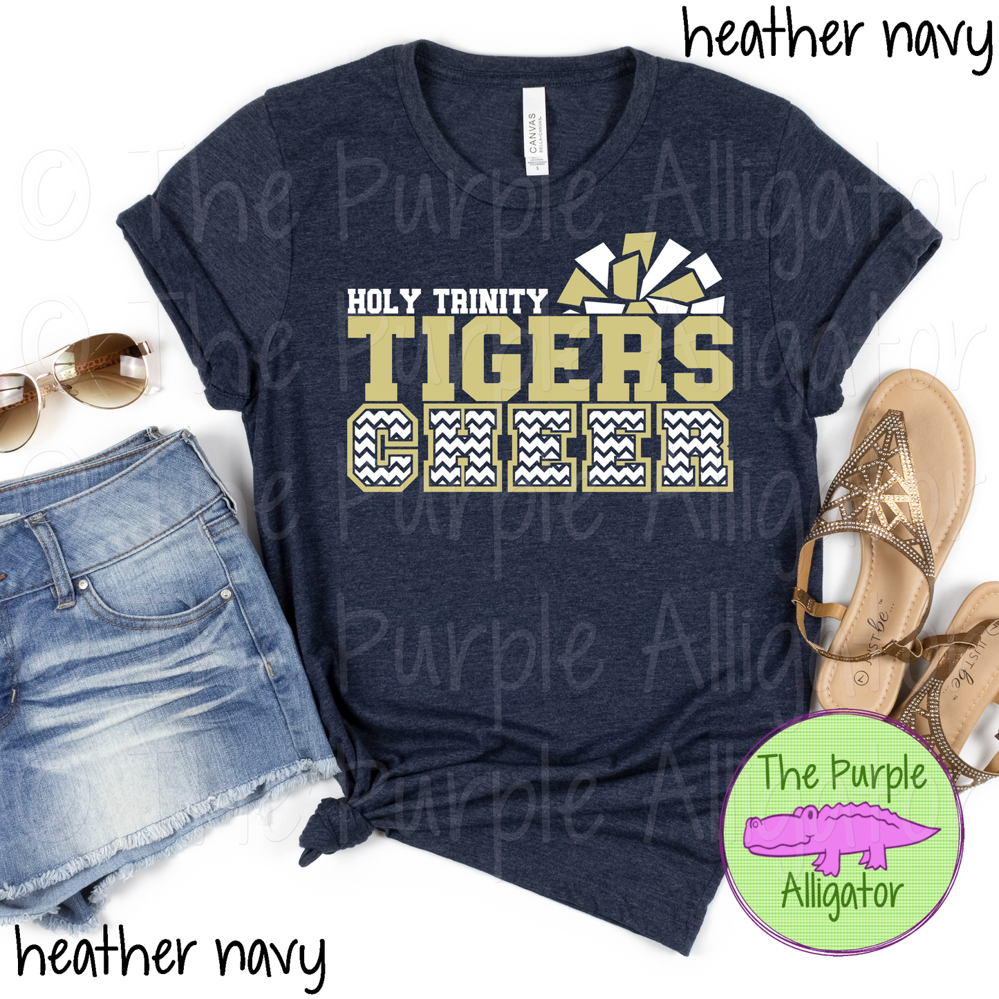 Holy Trinity Tigers Cheer SC8 Mascot School Spirit - CHOOSE YOUR DESIGN COLORS (d2f TPA)