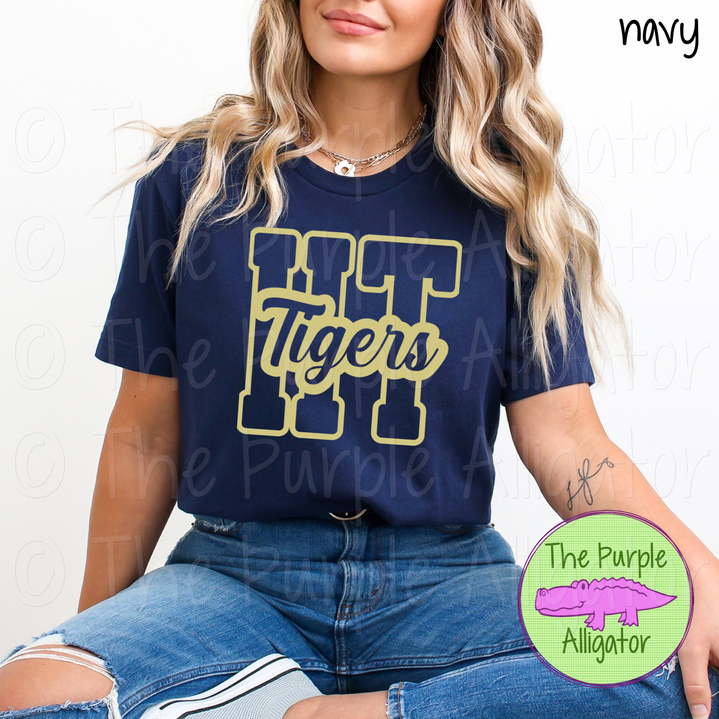 Holy Trinity HT Tigers Mascot School Spirit - CHOOSE YOUR DESIGN COLOR (d2f TPA)