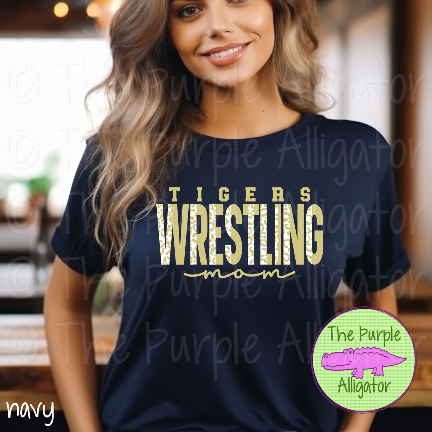 Tigers Wrestling Mom SC1 Mascot School Spirit - CHOOSE YOUR DESIGN COLORS (d2f TPA)