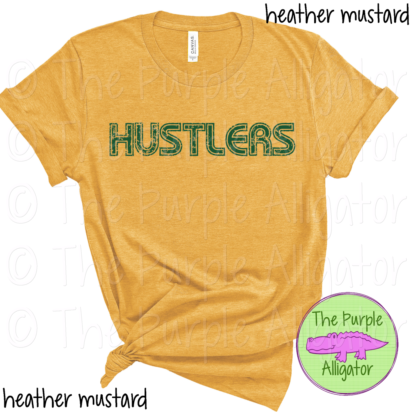 Hustlers MGIR Distressed Mascot School Spirit - CHOOSE YOUR TEXT COLOR (d2f TPA)