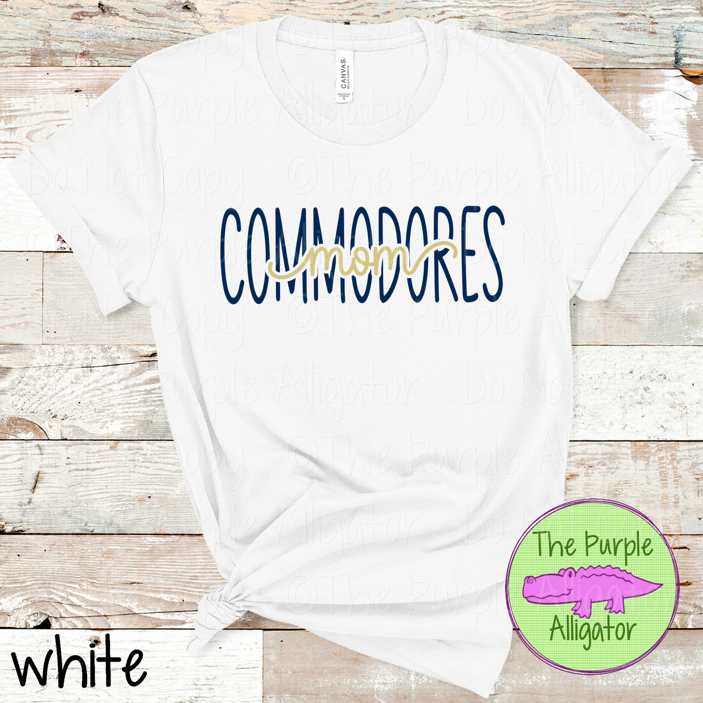 Commodores Mom Heartwave | Custom School Spirit Wear for Proud Moms - CHOOSE YOUR DESIGN COLORS 1025 (d2f TPA)