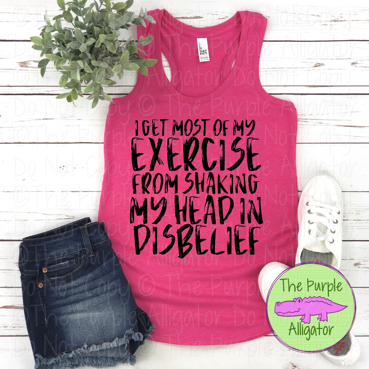 I Get Most of My Exercise Funny Workout Gym Humor Fitness Quote Lifestyle Graphic Apparel 1224 HMD