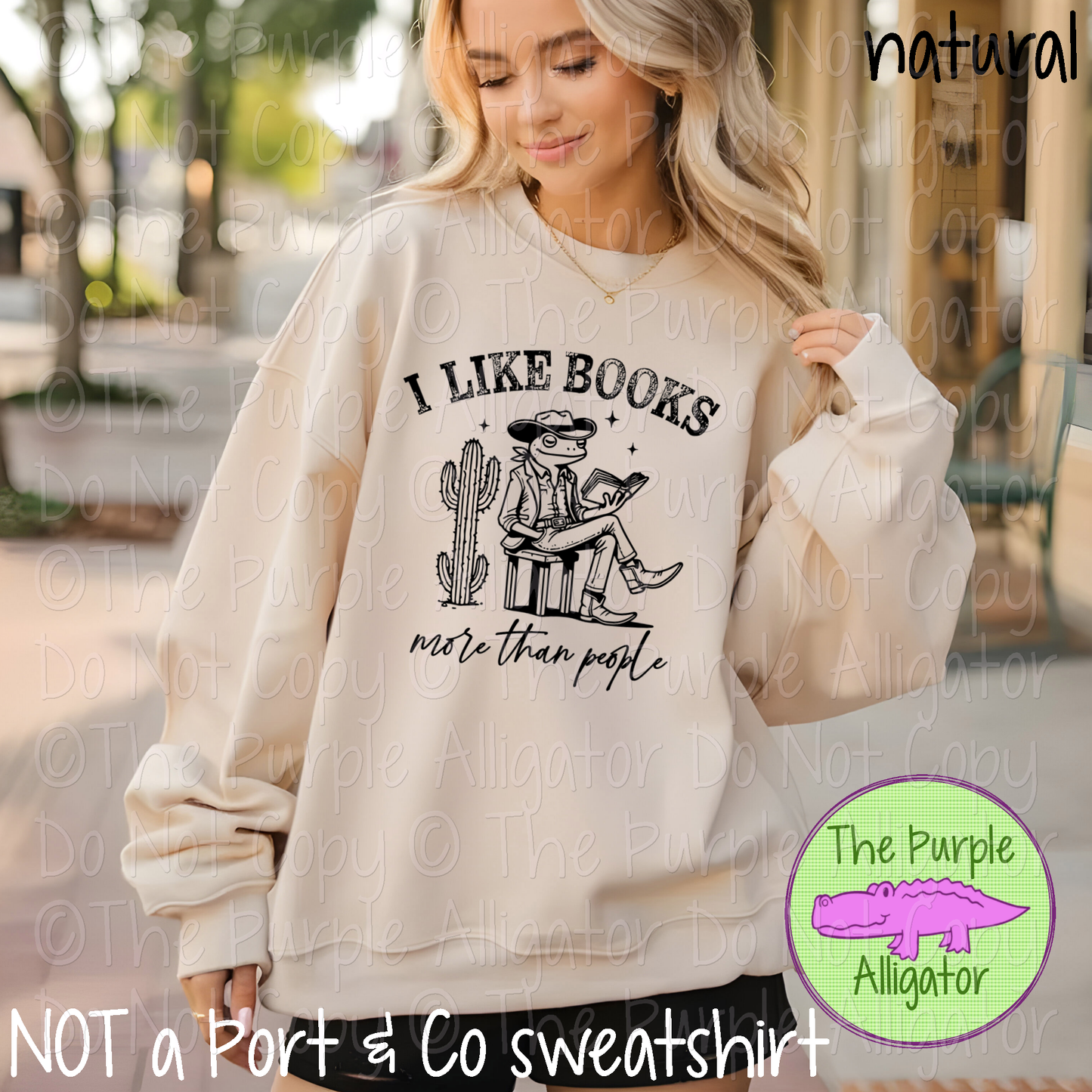 I Like Books More Than People Cowboy Frog - Choose Your Design Color - 1024 (d2f DS)