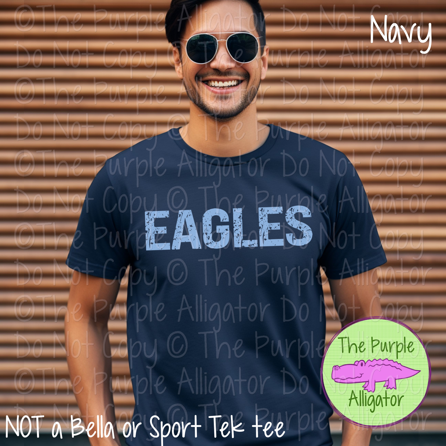 Eagles JTD Distressed Mascot School Spirit Wear CHOOSE YOUR TEXT COLOR 0225 (d2f TPA)