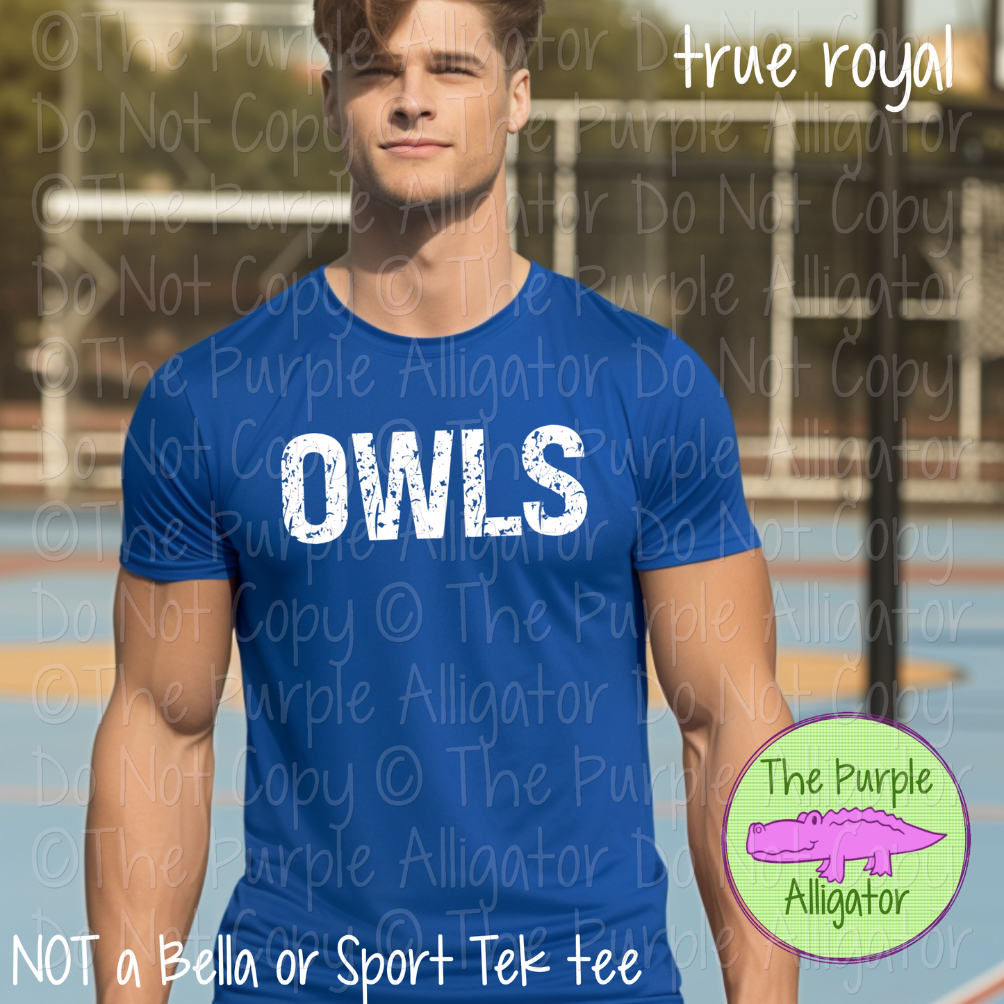 Owls JTD Distressed Mascot School Spirit Wear CHOOSE YOUR TEXT COLOR 0225 (d2f TPA)