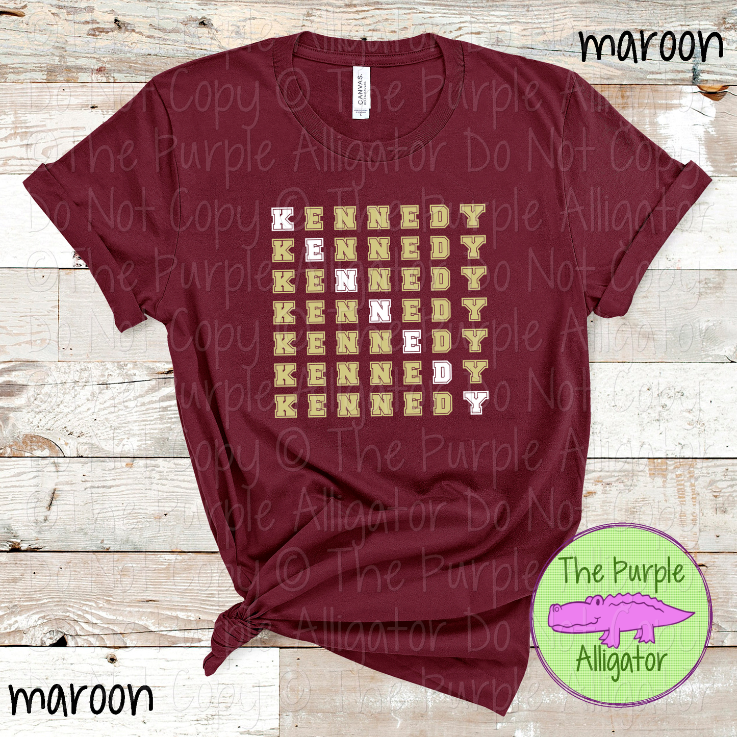 Kennedy 2 Color Stack Design | Custom Spirit Wear for Teachers, Students & Fans - CHOOSE YOUR DESIGN COLORS - 0725 (d2f TPA)