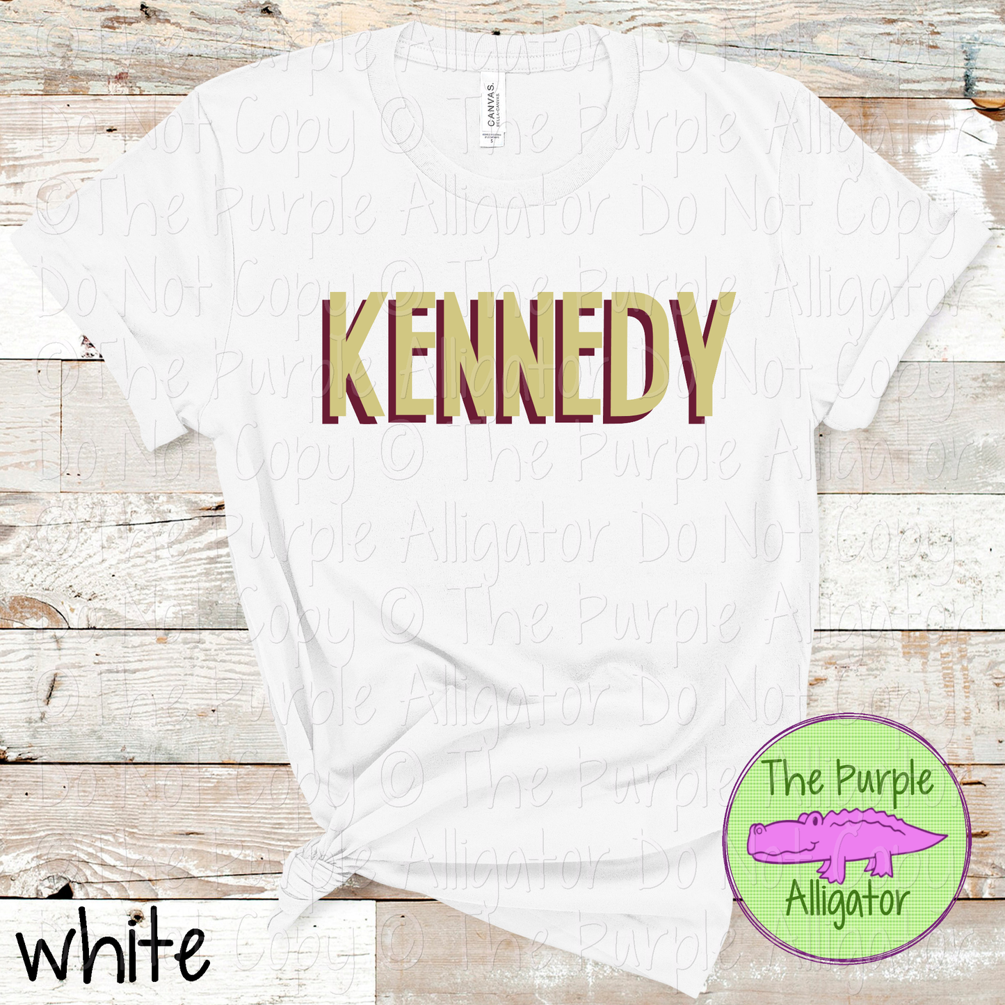 Kennedy NF Two-Tone Offset Spirit Design | Bold Two-Color Offset Text Design | CHOOSE YOUR DESIGN COLORS 0825 (d2f TPA)