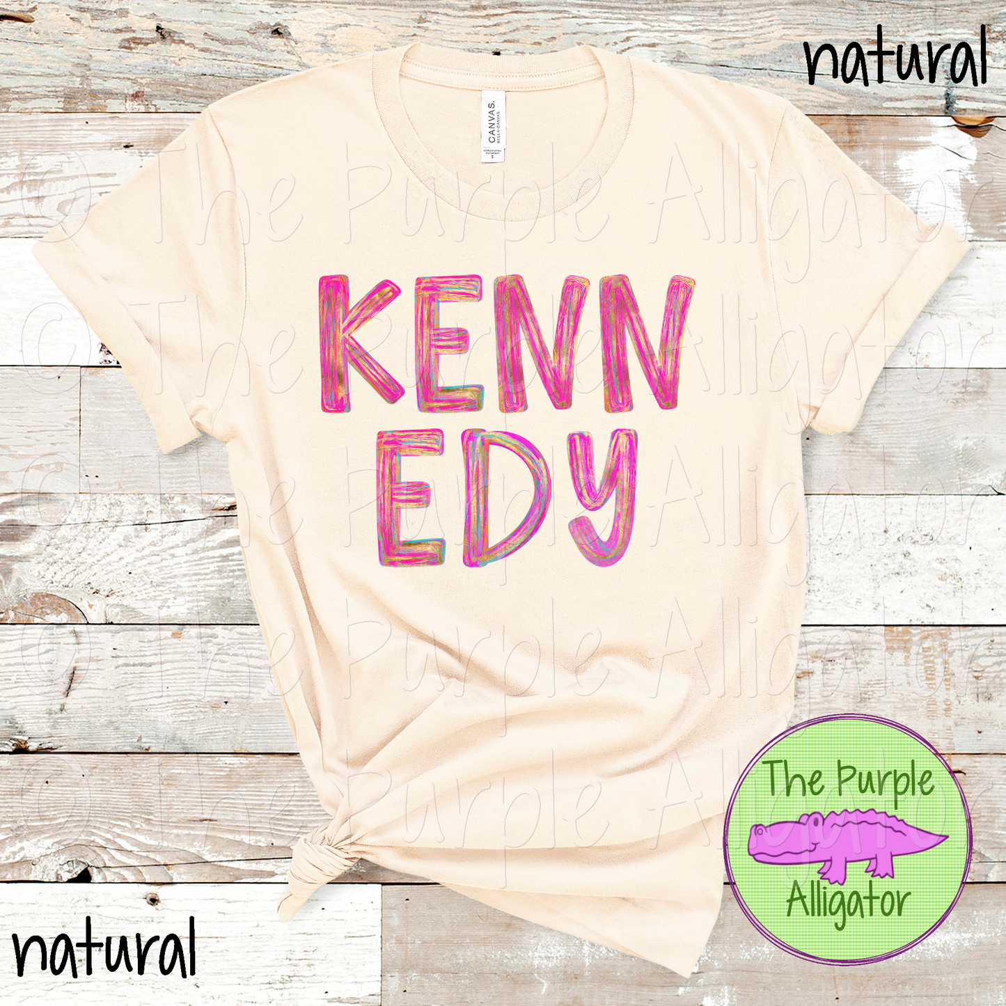 Kennedy AJ Gold Distressed Gold Brush School Spirit Design 0924 TPA