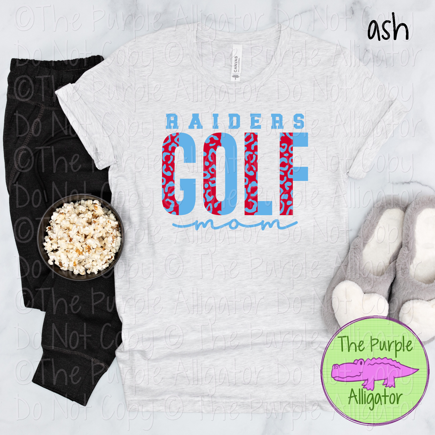 Raiders Leopard Golf Mom Mascot School Spirit Wear Team Gear - CHOOSE YOUR DESIGN COLORS - 0525 (d2f TPA)