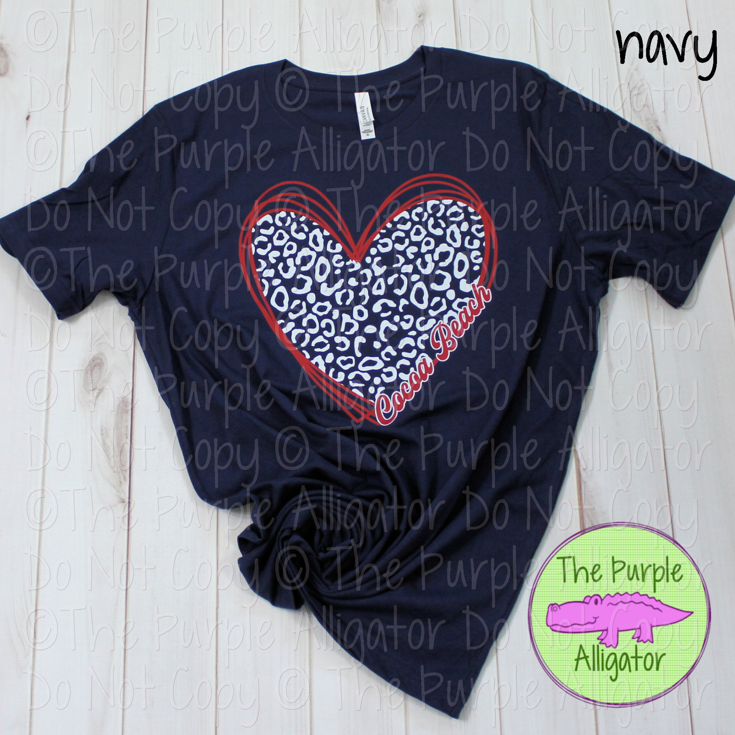 Cocoa Beach Leopard Heart School Spirit (d2f TPA)