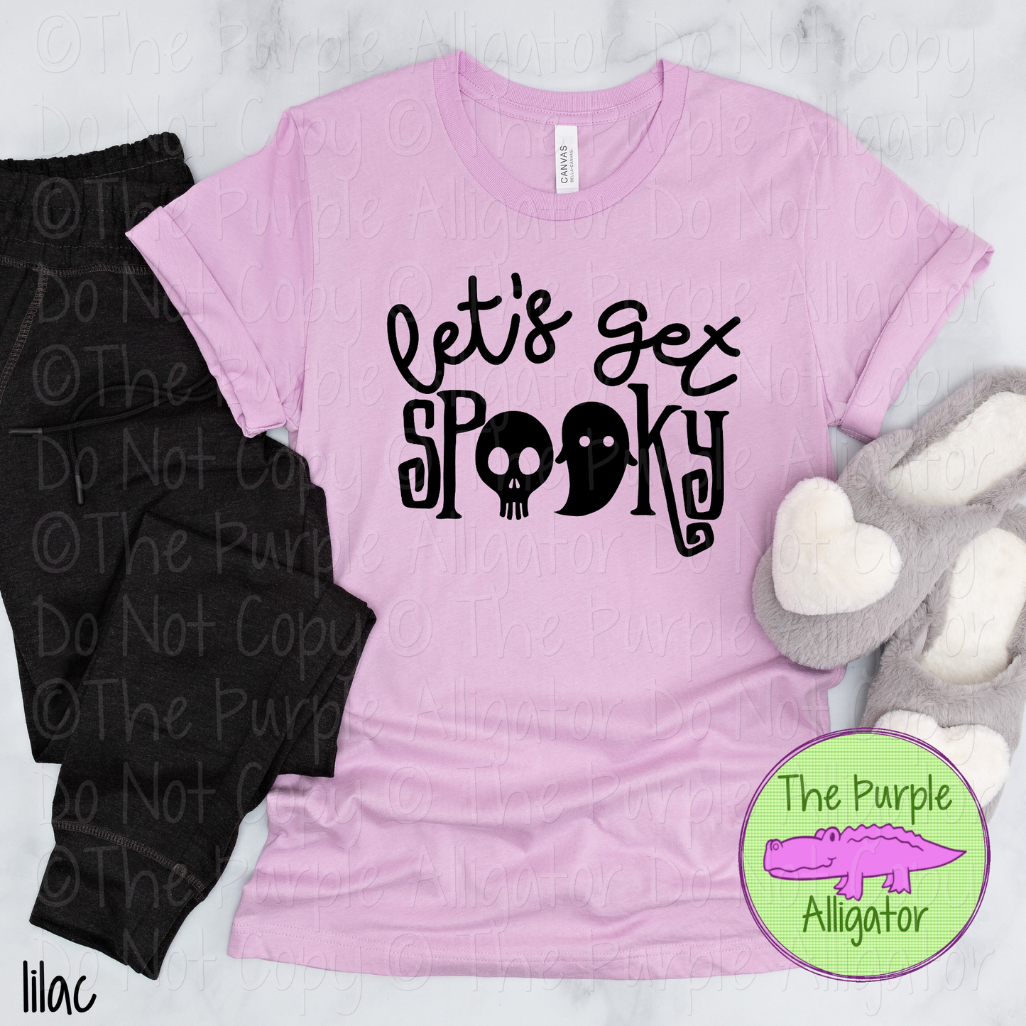 Let's Get Spooky | Cute Ghost Halloween Graphic Tee for Women 0919 BA