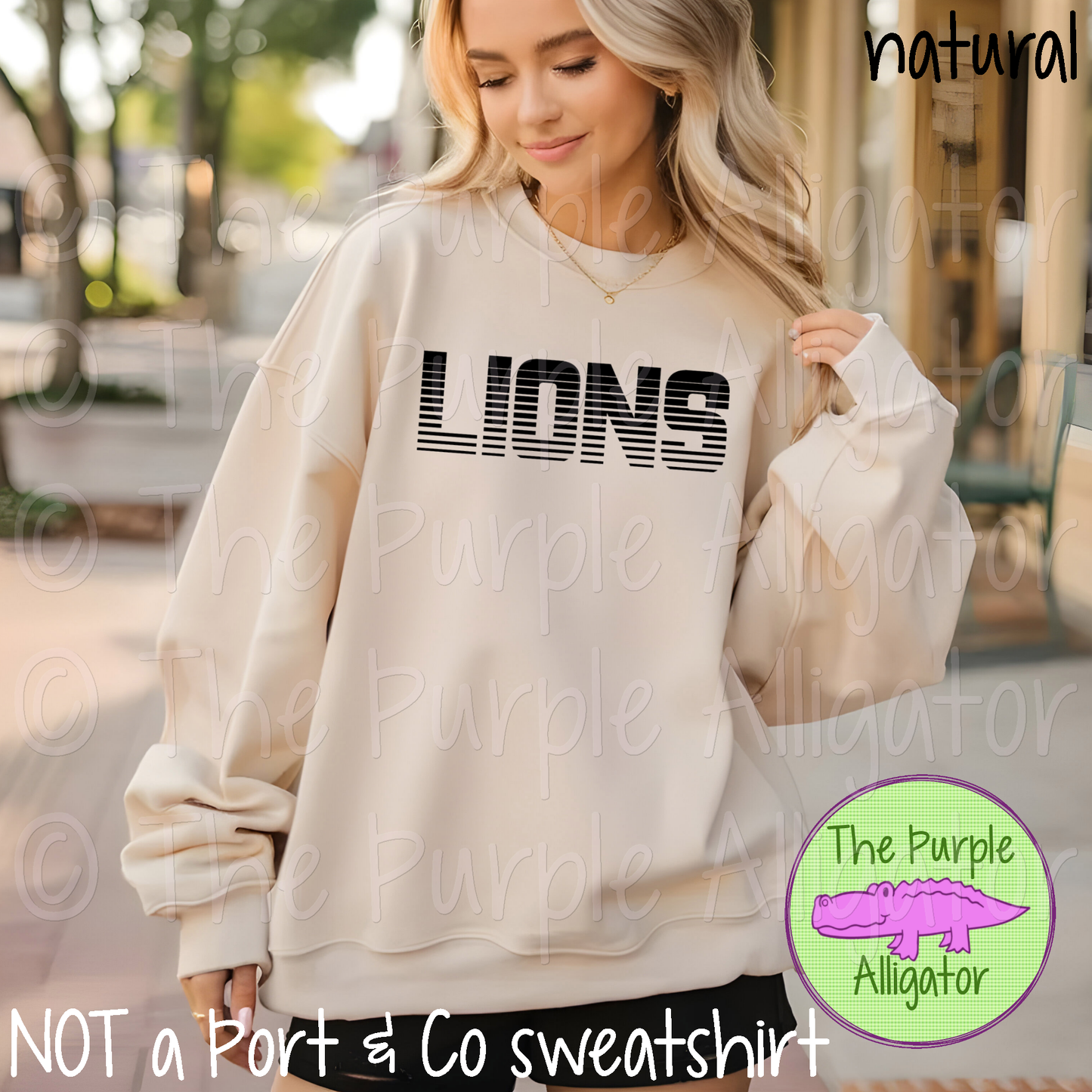 Lions Championship Mascot School Spirit - CHOOSE YOUR TEXT COLOR (d2f TPA)