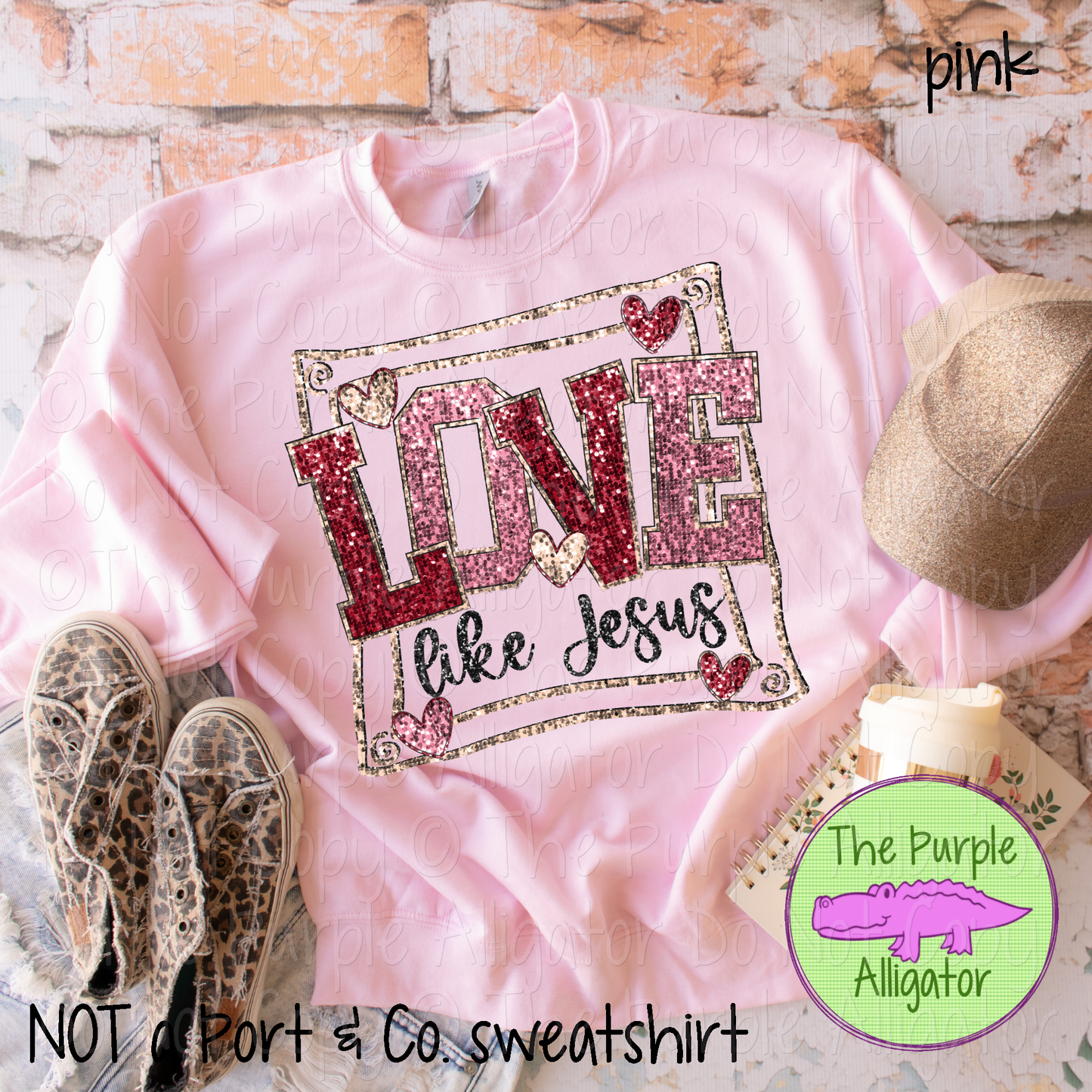 Love Like Jesus Faux Sparkle 0125 (d2f HMD)