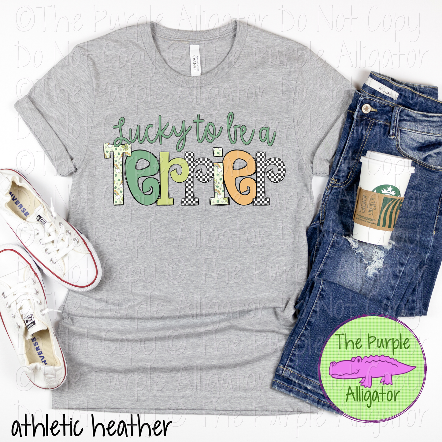 Lucky to be a Terrier Mascot School Spirit 0225 (d2f OCo)