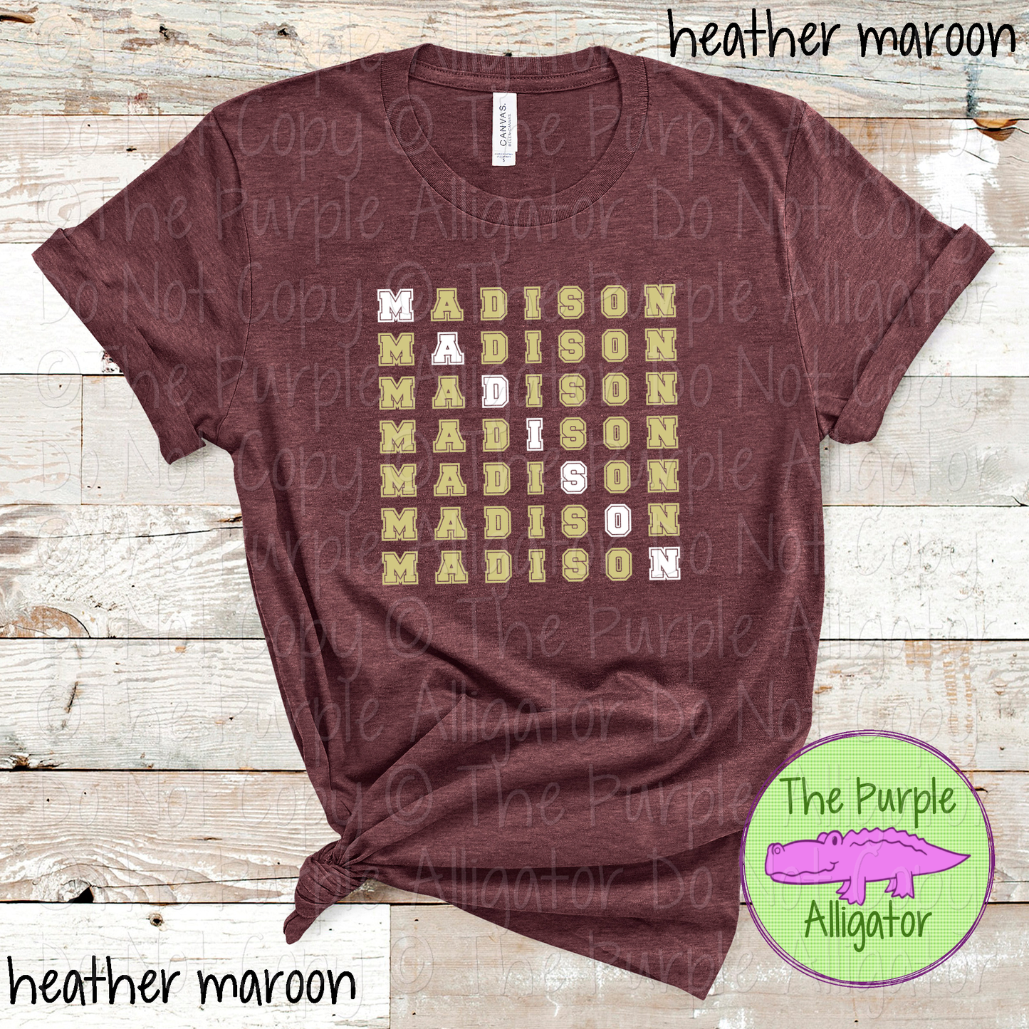 Madison 2 Color Stack Design | Custom Spirit Wear for Teachers, Students & Fans - CHOOSE YOUR DESIGN COLORS - 0725 (d2f TPA)