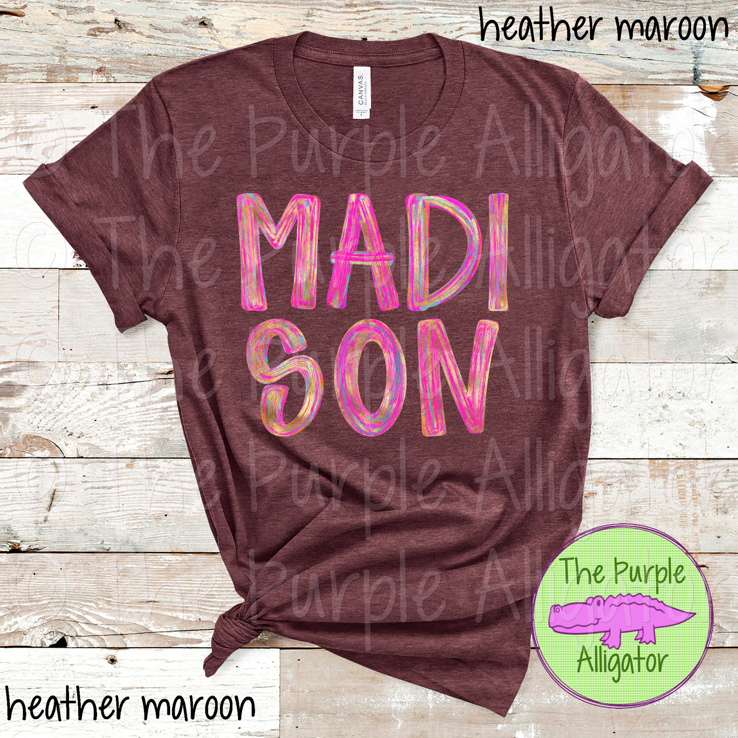 Madison AJ Gold Distressed Gold Brush School Spirit Design 0924 (d2f TPA)