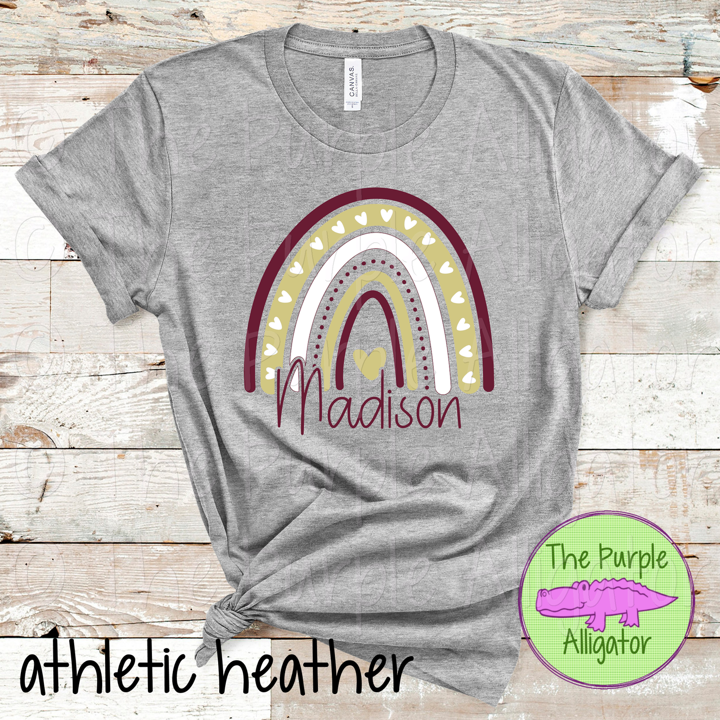 Madison Boho Rainbow | 3-Color School Rainbow Spirit Wear Design 0824 (d2f TPA)
