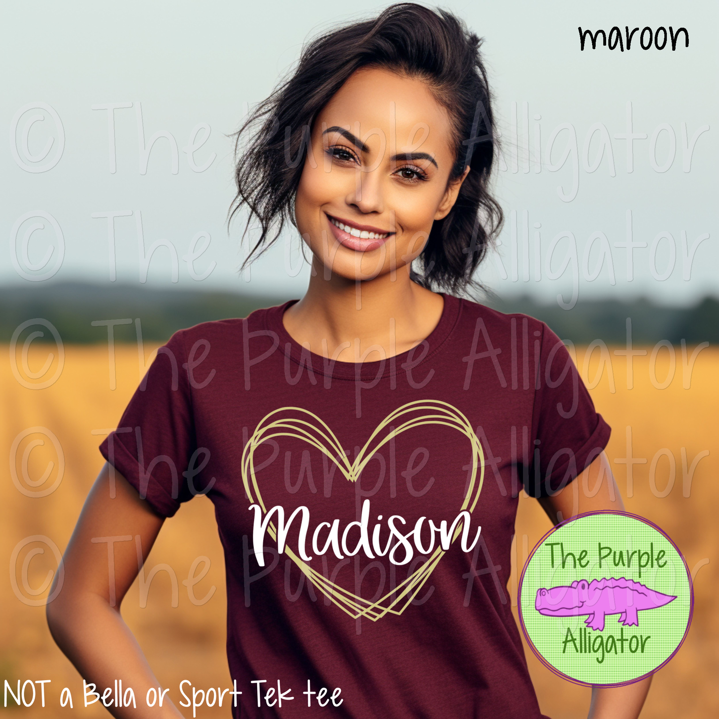 Madison Heart Frame School Spirit CHOOSE YOUR DESIGN COLORS (d2f TPA)