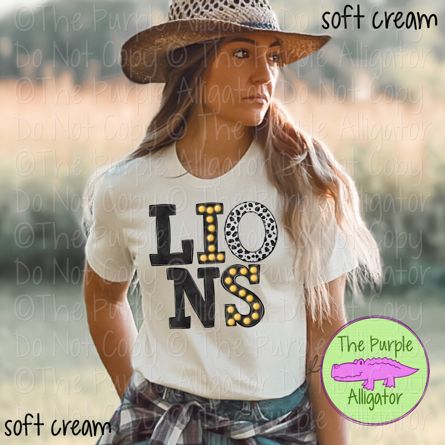 Lions Marquee Varsity Mascot School Spirit Wear Team Gear 0325 (d2f TPA)