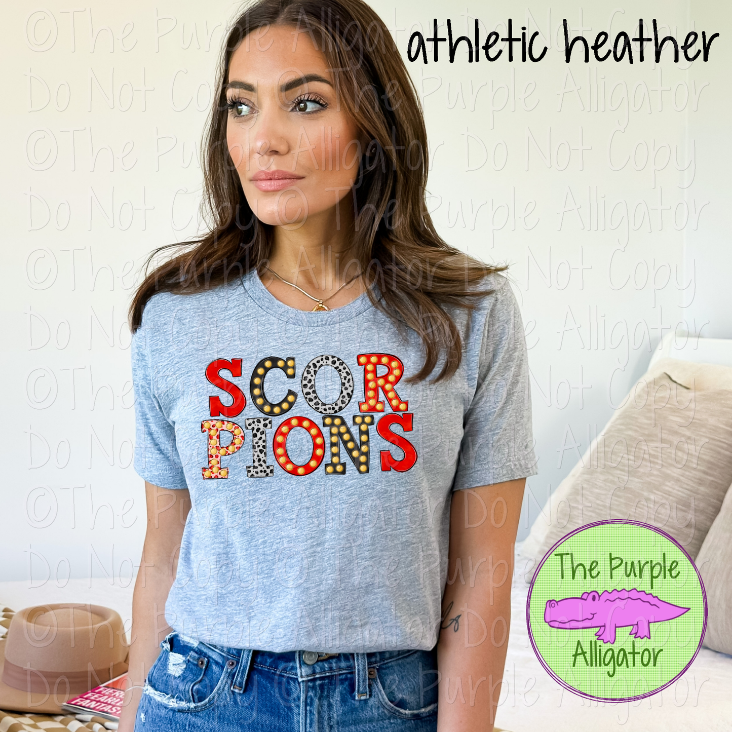 Scorpions Marquee Varsity Mascot School Spirit Wear Team Gear 0325 (d2f TPA)