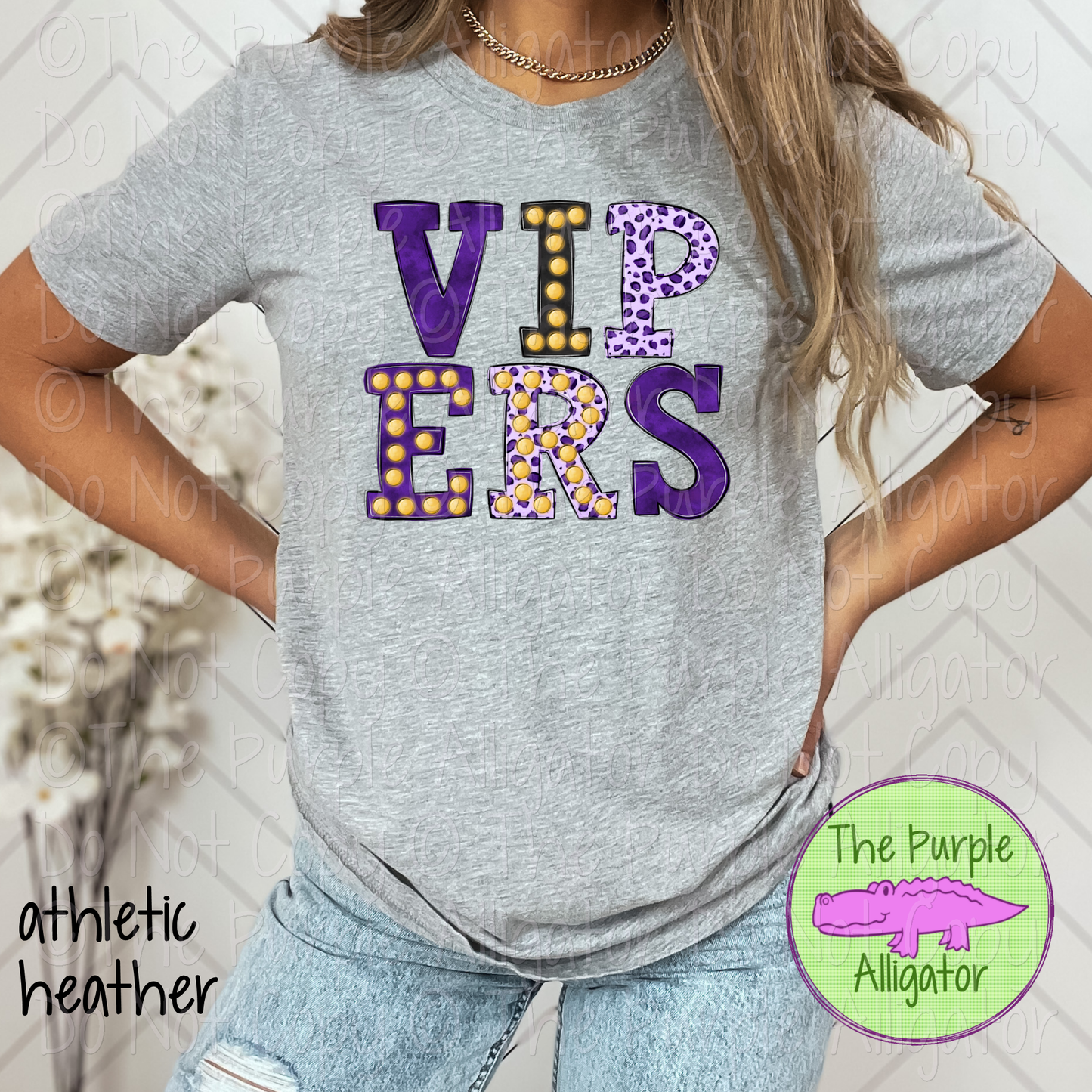 Vipers Marquee Varsity Mascot School Spirit Wear Team Gear 0325 (d2f TPA)
