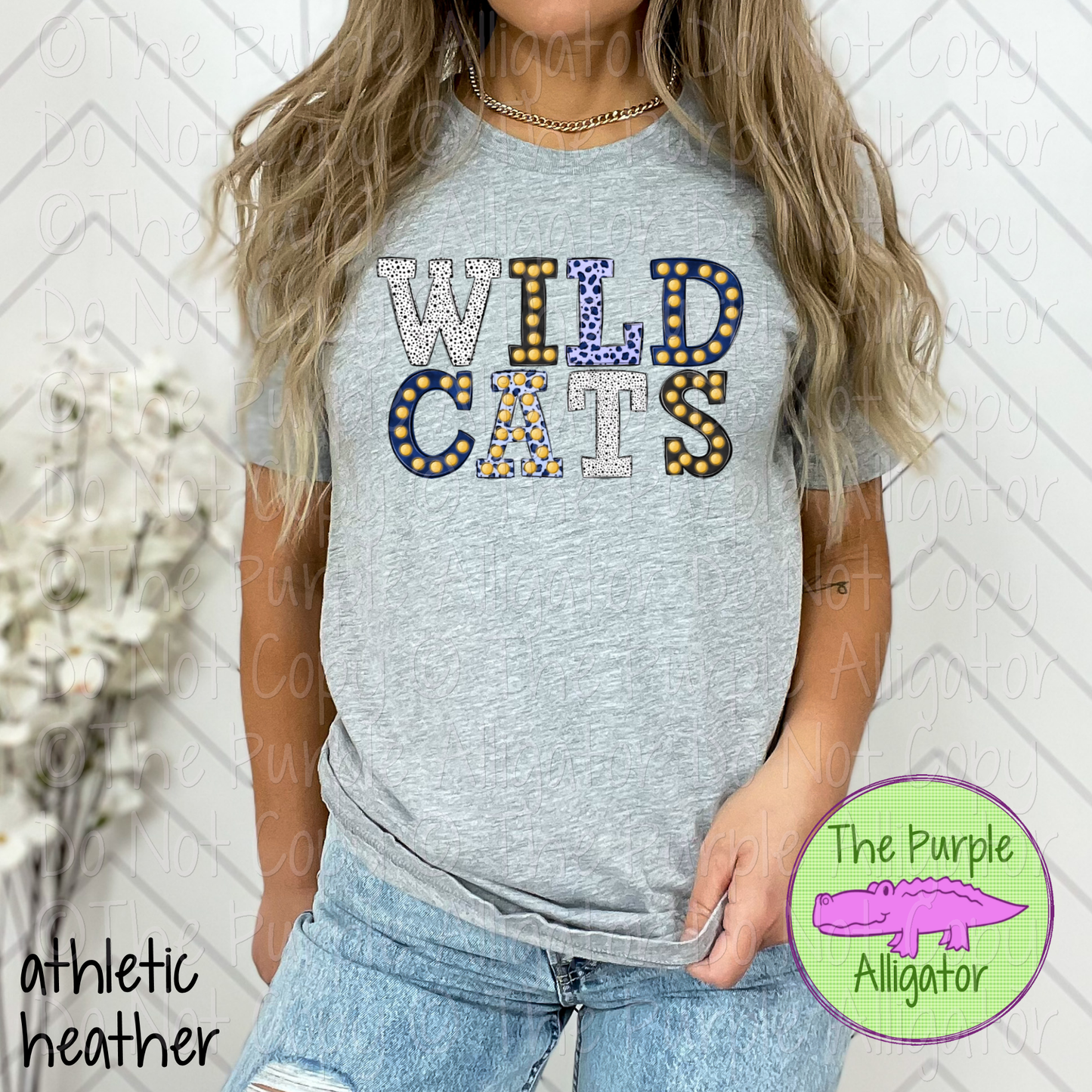 Wildcats Marquee Varsity Mascot School Spirit Wear Team Gear 0325 (d2f TPA)