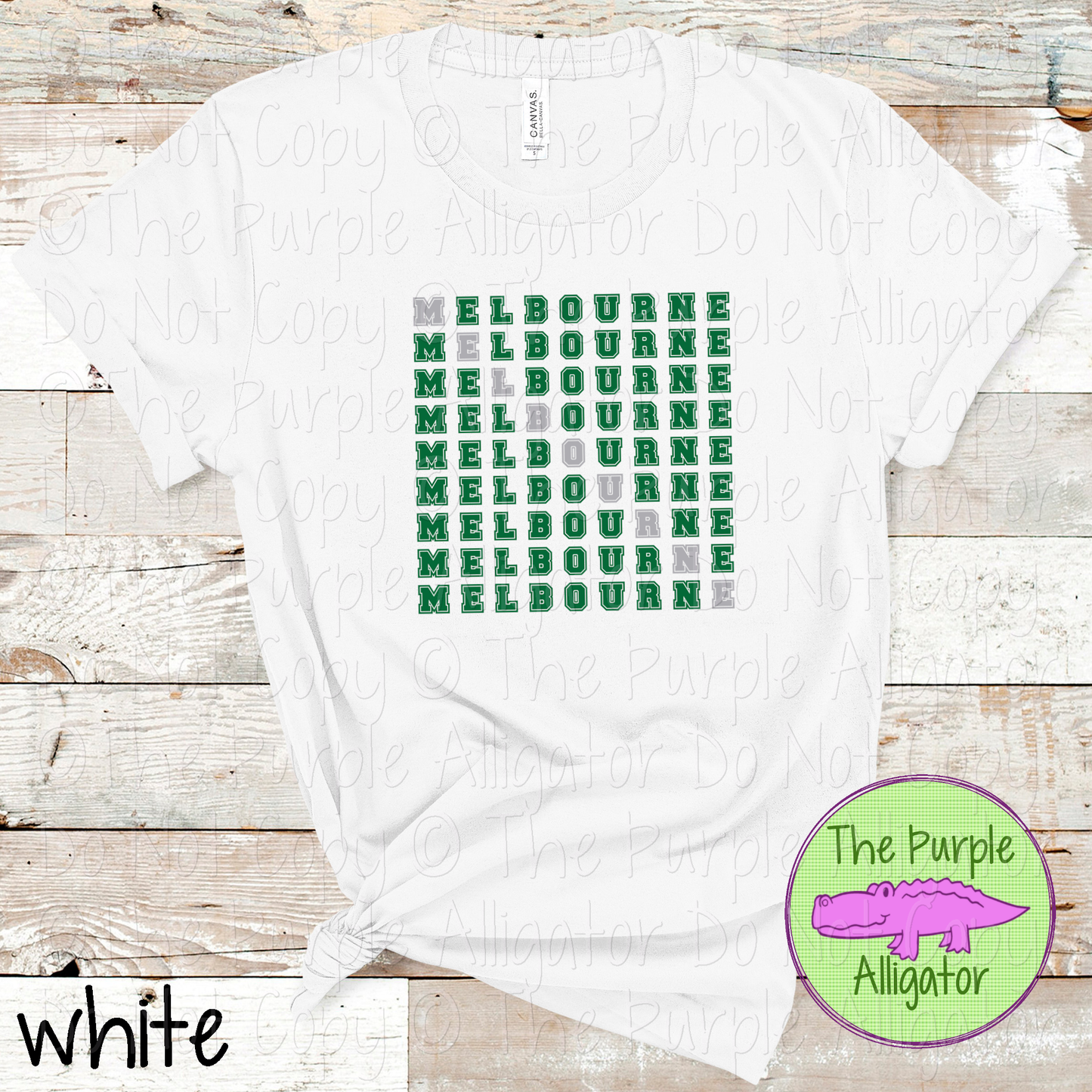 Melbourne 2 Color Stack Design | Custom Spirit Wear for Teachers, Students & Fans - CHOOSE YOUR DESIGN COLORS - 0725 (d2f TPA)