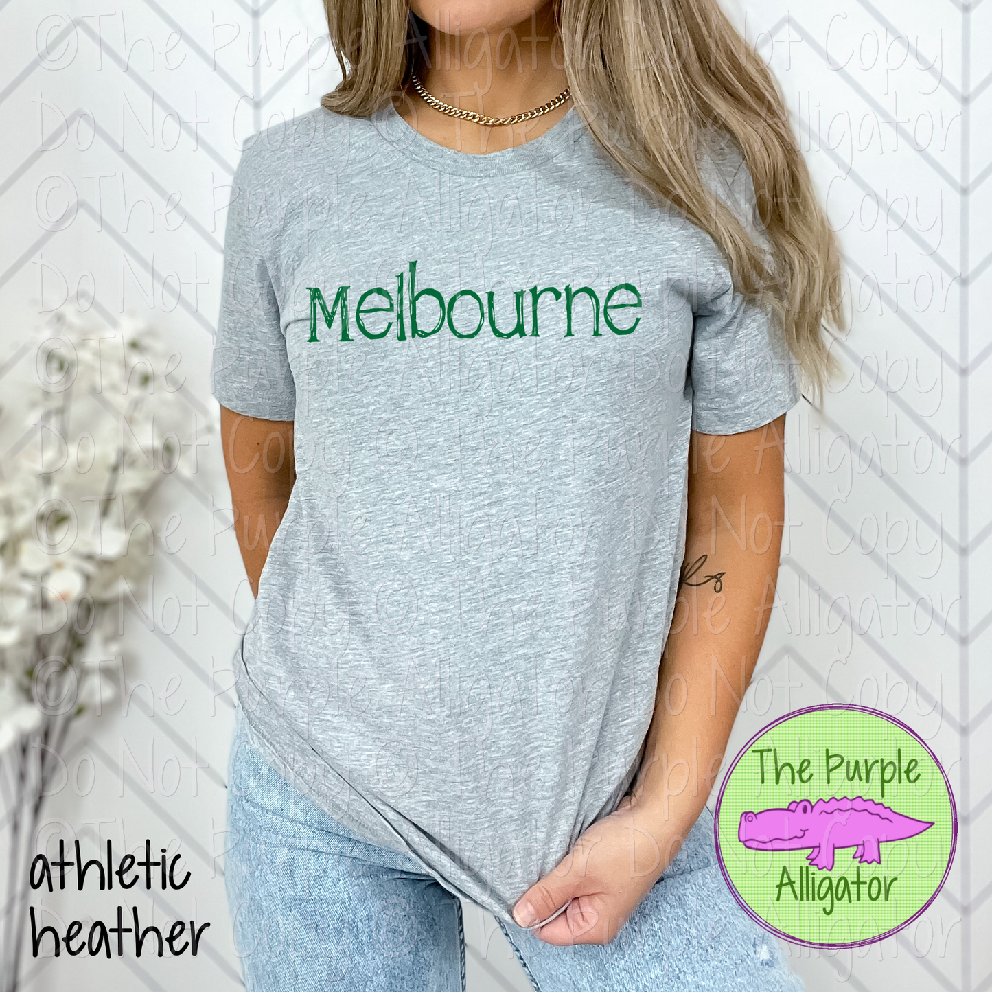 Melbourne Distorted | Bold Brush Stroke Spirit Wear Design – Rough Distorted School Style | CHOOSE YOUR TEXT COLOR - 0825 (d2f TPA)