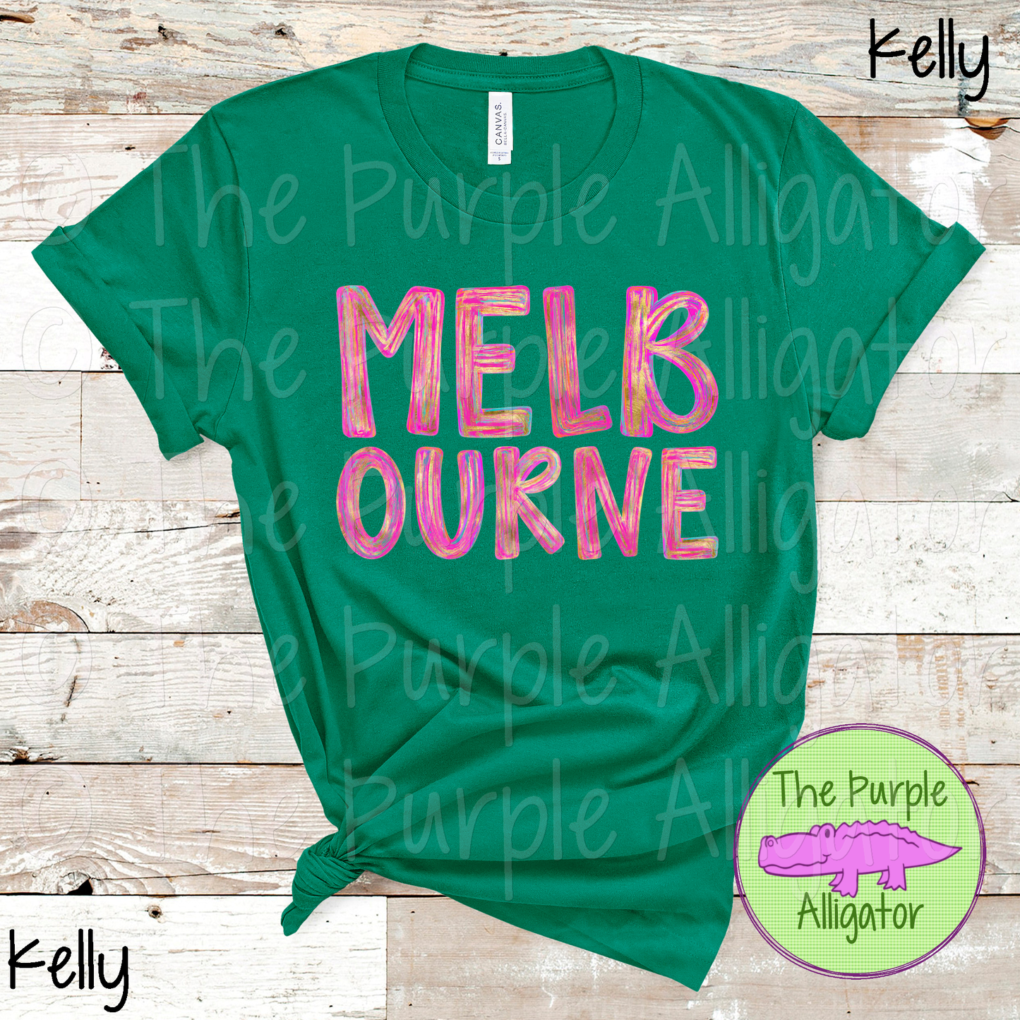 Melbourne AJ Gold Distressed Gold Brush School Spirit Design 0924 TPA