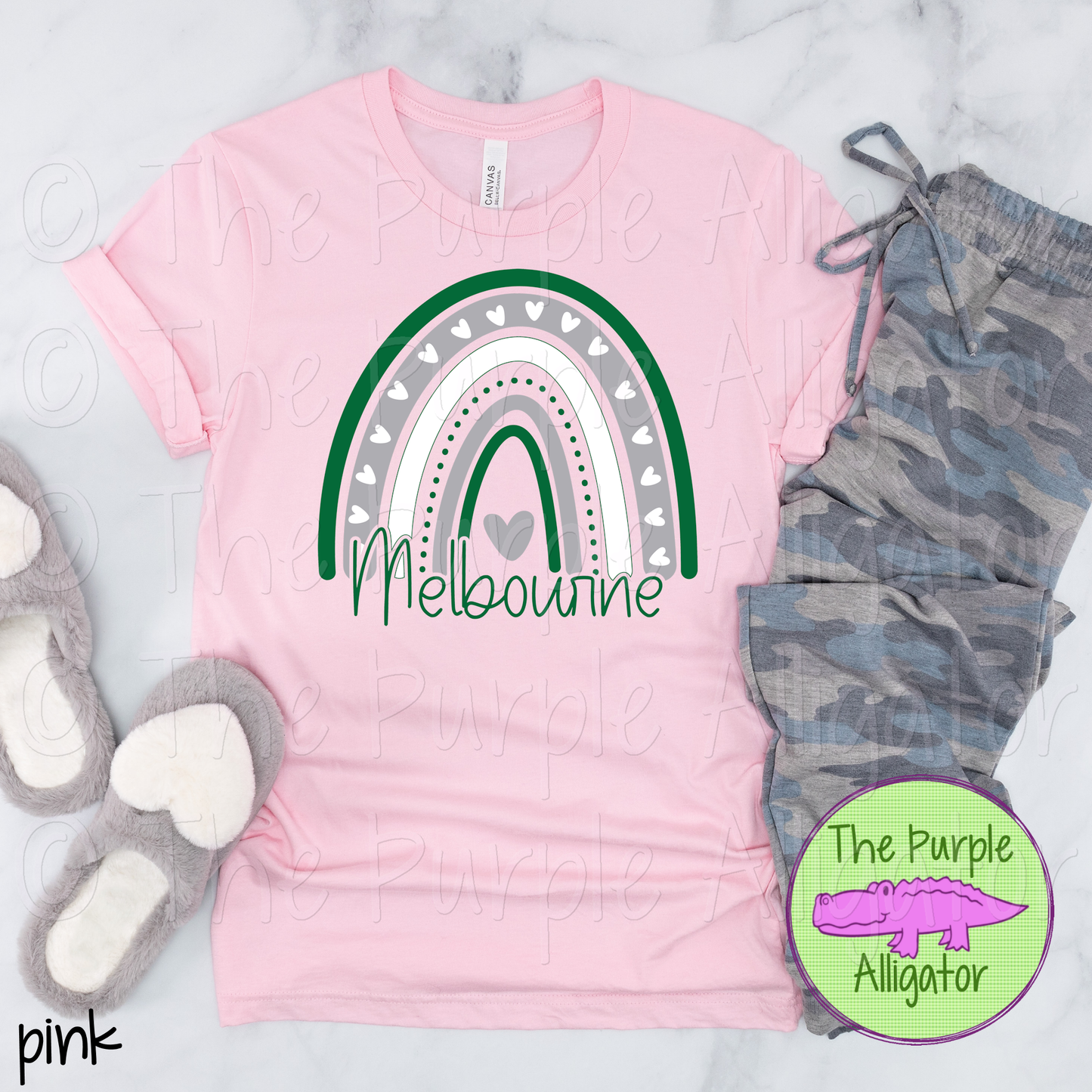 Melbourne Boho Rainbow | 3-Color School Rainbow Spirit Wear Design 0824 (d2f TPA)