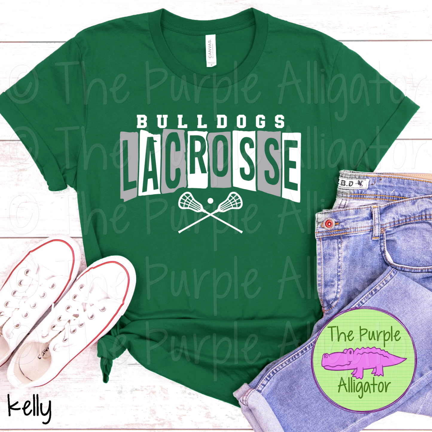 Bulldogs Lacrosse SC18 Mascot School Spirit - CHOOSE YOUR DESIGN COLOR (d2f TPA)
