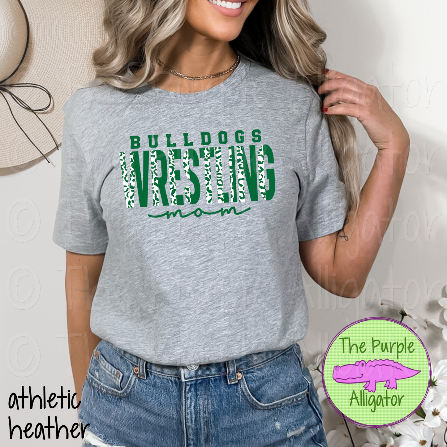 Bulldogs Wrestling Mom SC1 Mascot School Spirit - CHOOSE YOUR DESIGN COLORS (d2f TPA)