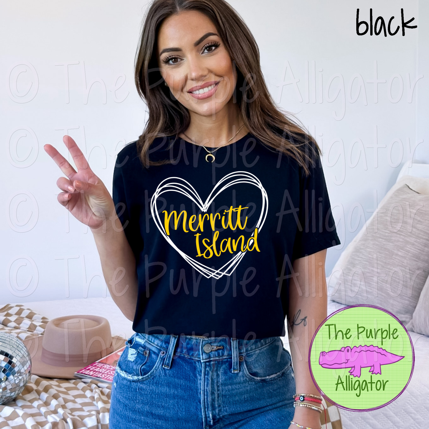 Merritt Island Heart Frame School Spirit CHOOSE YOUR DESIGN COLORS (d2f TPA)